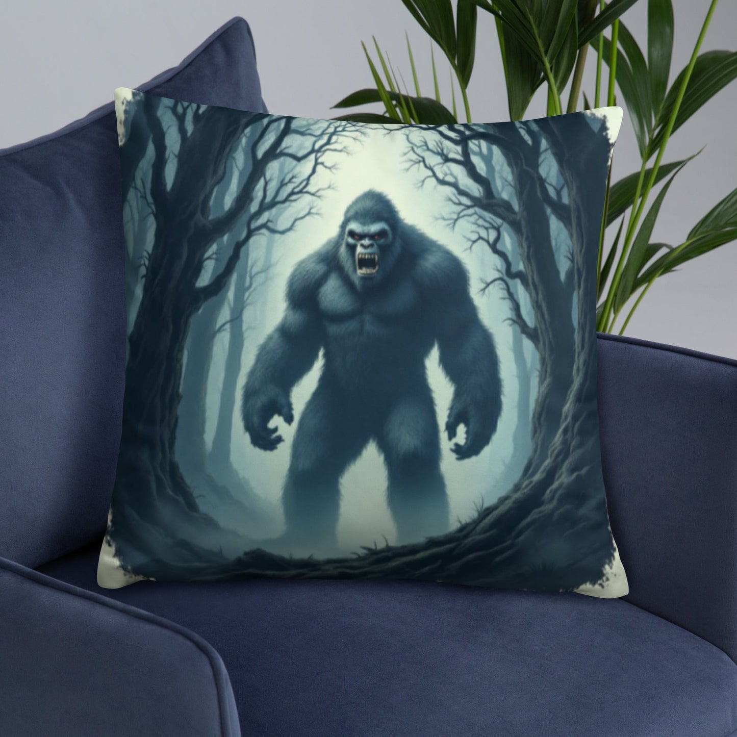 Scary Bigfoot Basic Pillow - Pillows - Discovery Co.