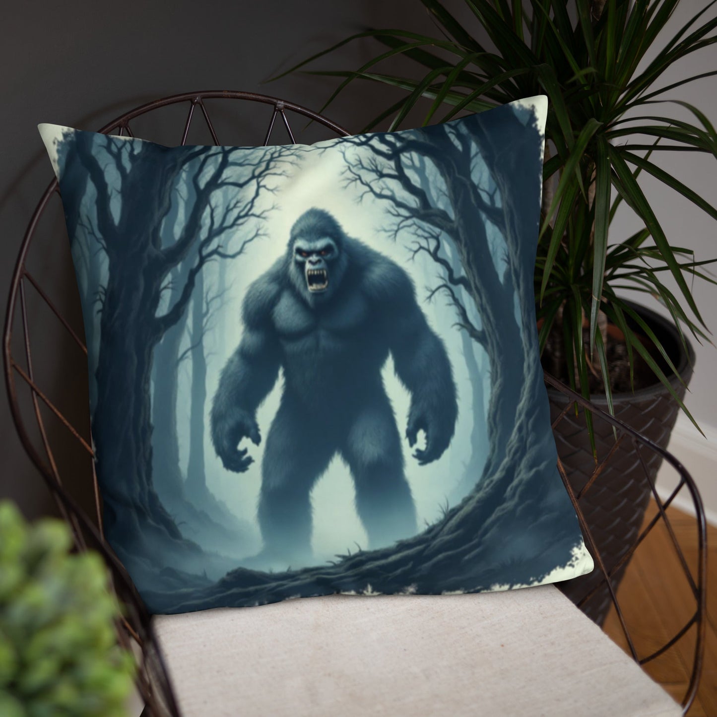 Scary Bigfoot Basic Pillow - Pillows - Discovery Co.