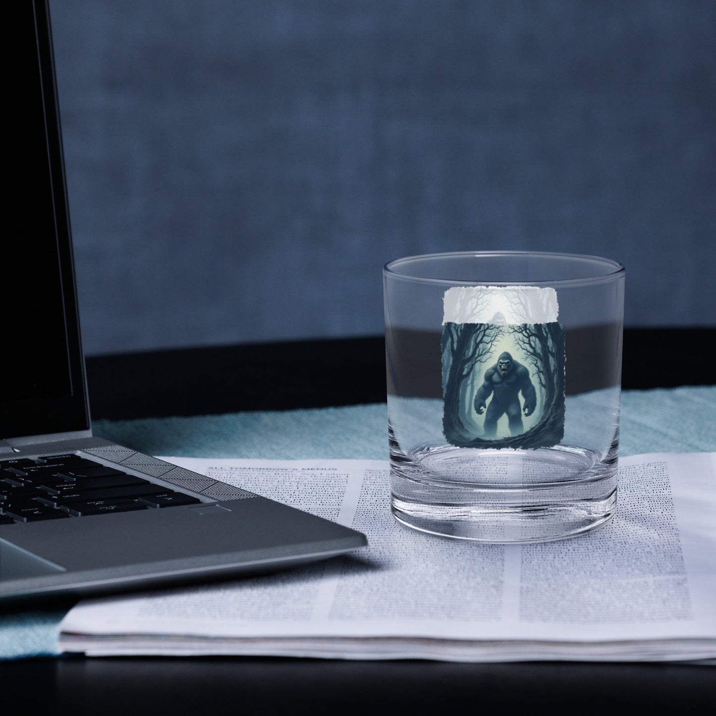 Scary Bigfoot Rocks Glass - Rocks Glass - Discovery Co.