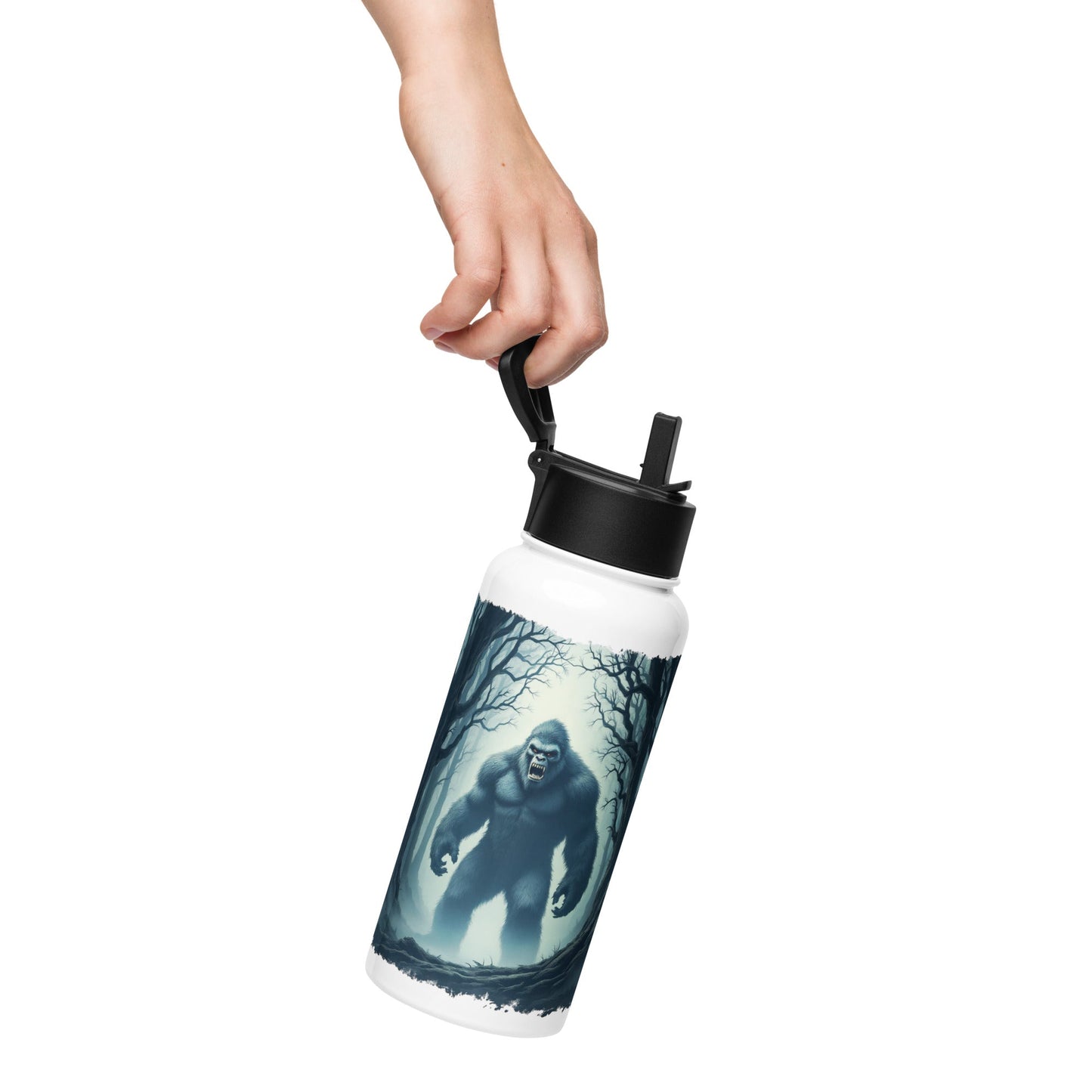 Scary Bigfoot Stainless Steel Water Bottle With Straw Lid - Stainless Steel Water Bottle With Straw Lid - Discovery Co.