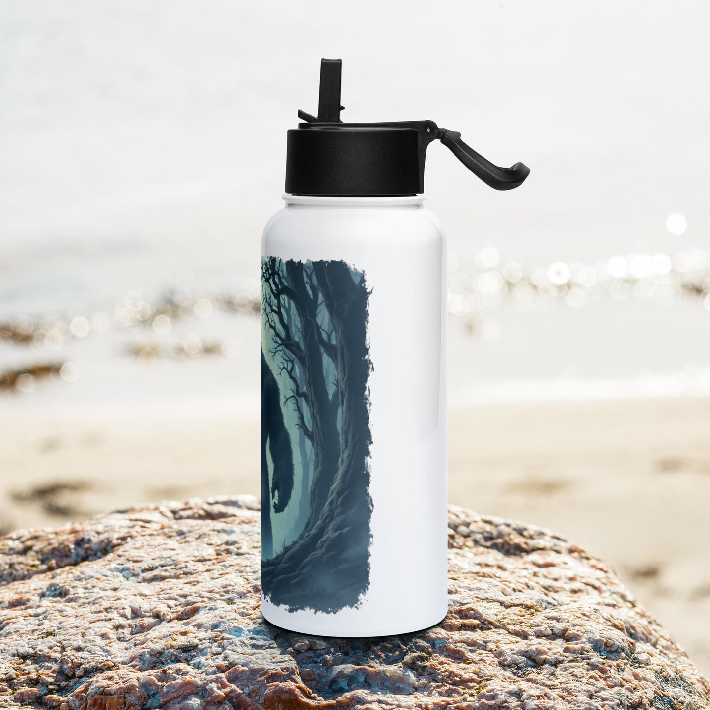 Scary Bigfoot Stainless Steel Water Bottle With Straw Lid - Stainless Steel Water Bottle With Straw Lid - Discovery Co.