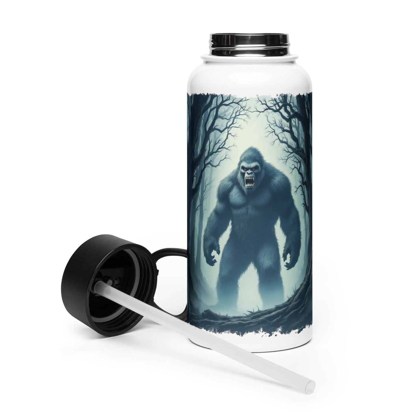 Scary Bigfoot Stainless Steel Water Bottle With Straw Lid - Stainless Steel Water Bottle With Straw Lid - Discovery Co.