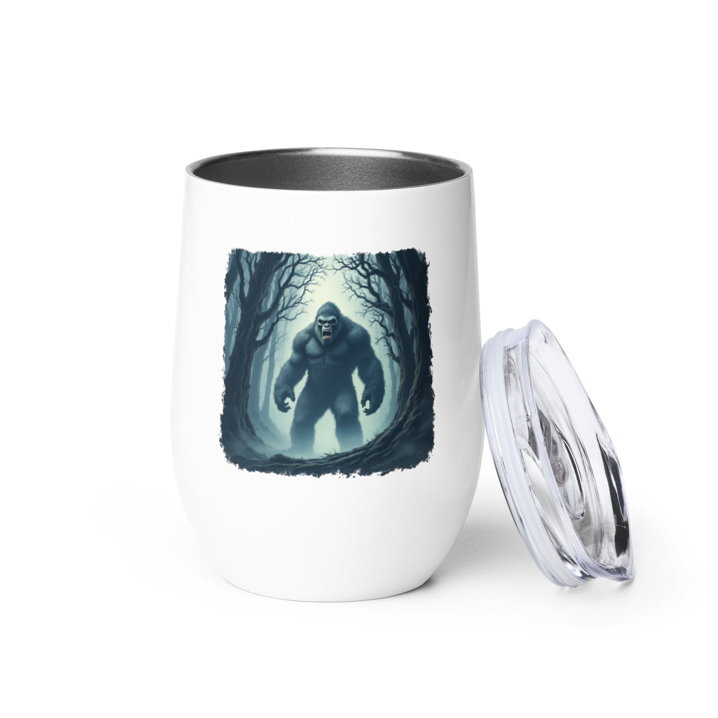 Scary Bigfoot Stainless Steel Wine Tumbler - Steel Tumbler - Discovery Co.