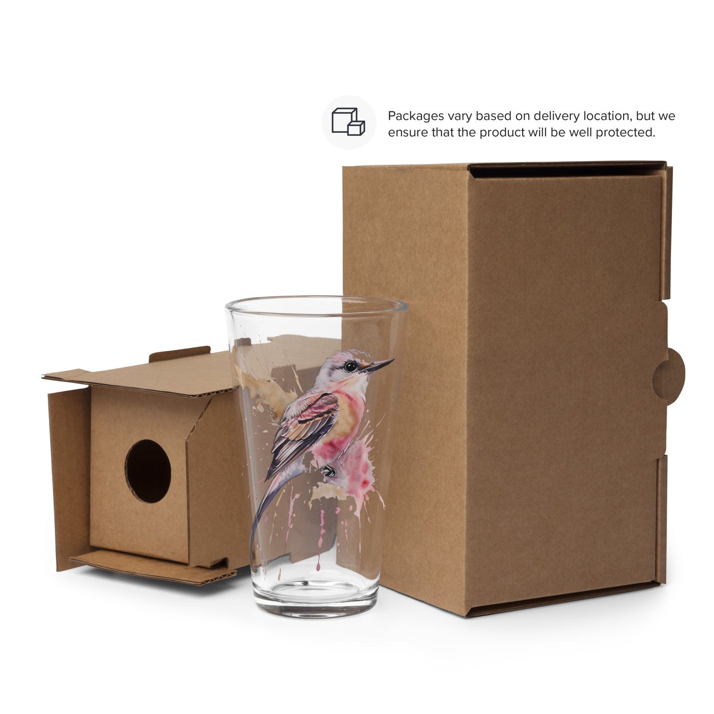 Scissor - Tailed Flycatcher Pint Glass - Beer Glass - Discovery Co.