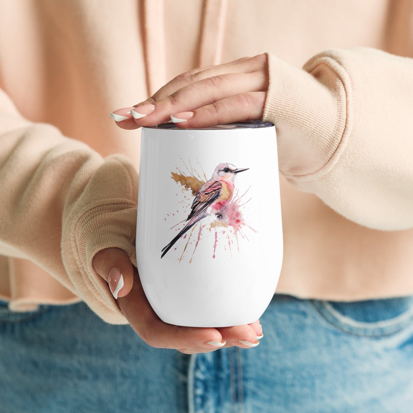 Scissor - Tailed Flycatcher Stainless Steel Wine Tumbler - Steel Tumbler - Discovery Co.