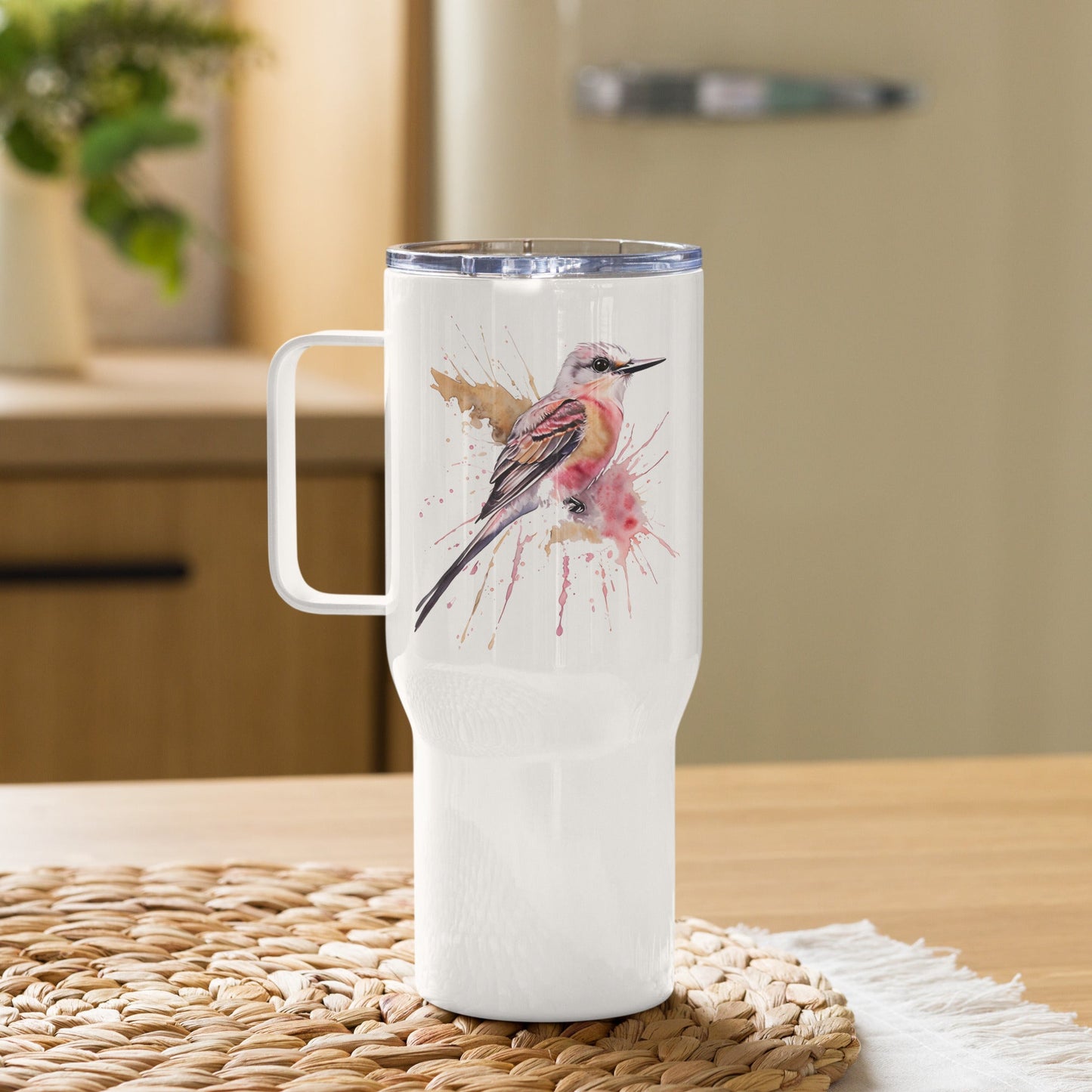 Scissor - Tailed Flycatcher Travel Mug With Handle (25 oz and 40 oz) - Travel Mug - Discovery Co.