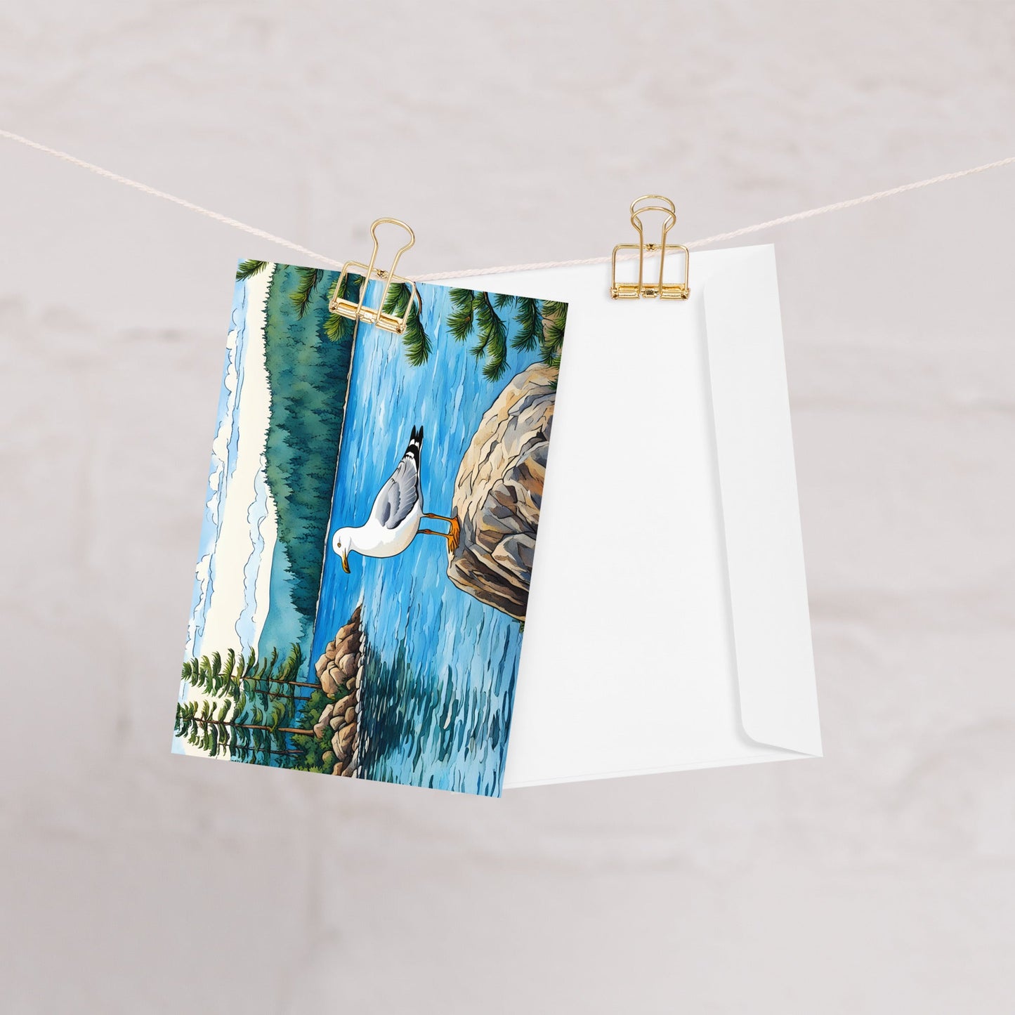 Seagull On A Rock Greeting Card - Greeting Card - Discovery Co.