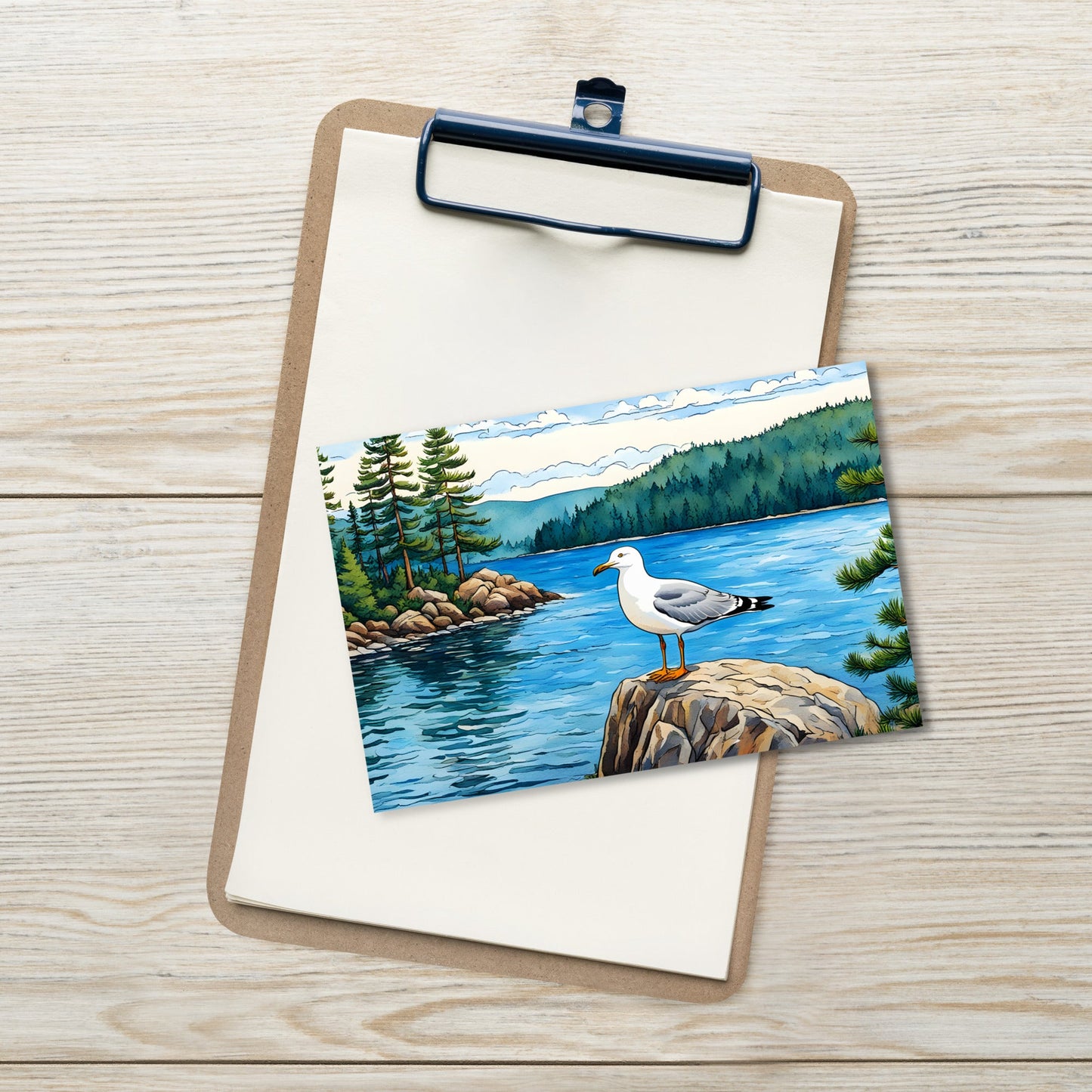 Seagull On A Rock Standard Postcard - Post Cards - Discovery Co.