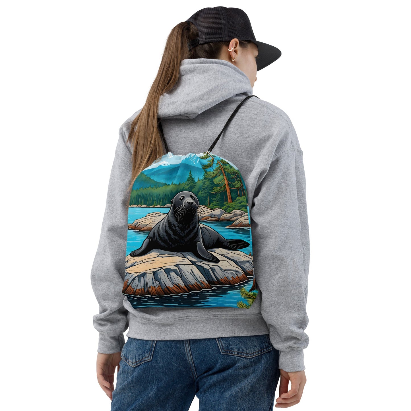 Seal Drawstring Bag - Drawstring Bag - Discovery Co.