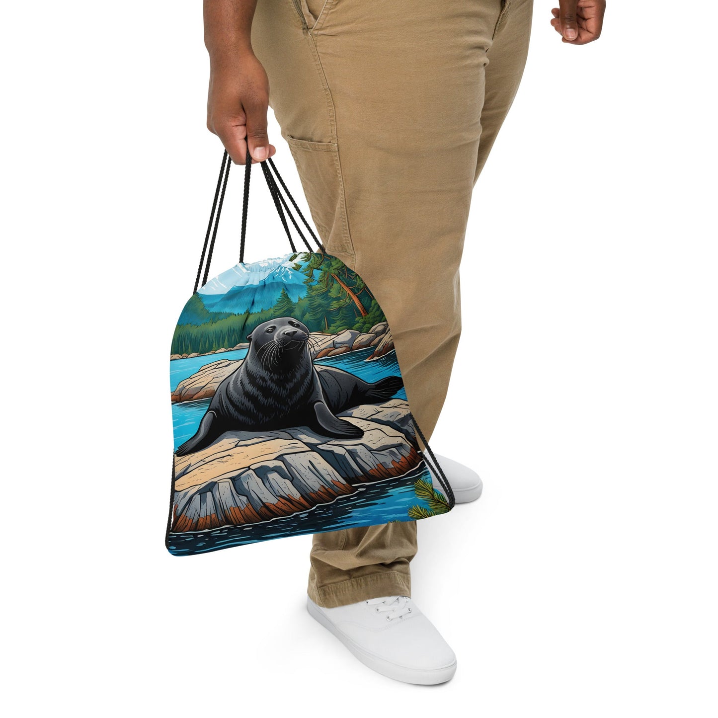 Seal Drawstring Bag - Drawstring Bag - Discovery Co.