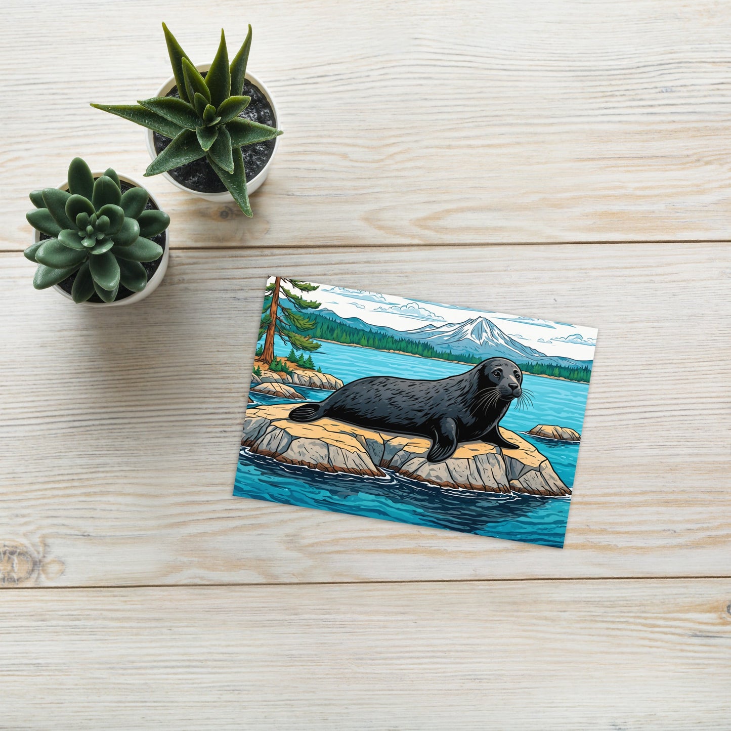 Seal On A Rock Greeting Card - Greeting Card - Discovery Co.