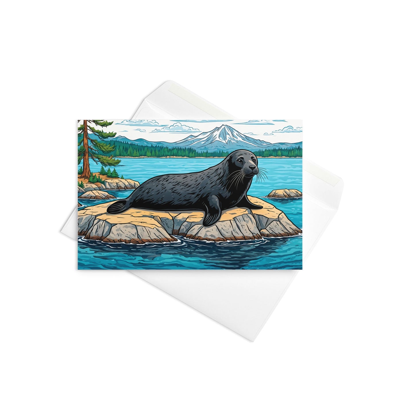 Seal On A Rock Greeting Card - Greeting Card - Discovery Co.