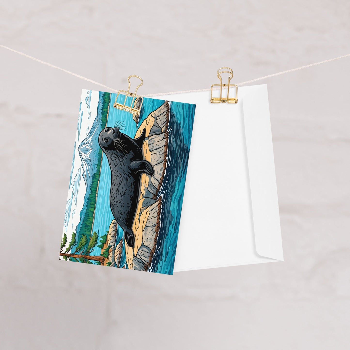Seal On A Rock Greeting Card - Greeting Card - Discovery Co.