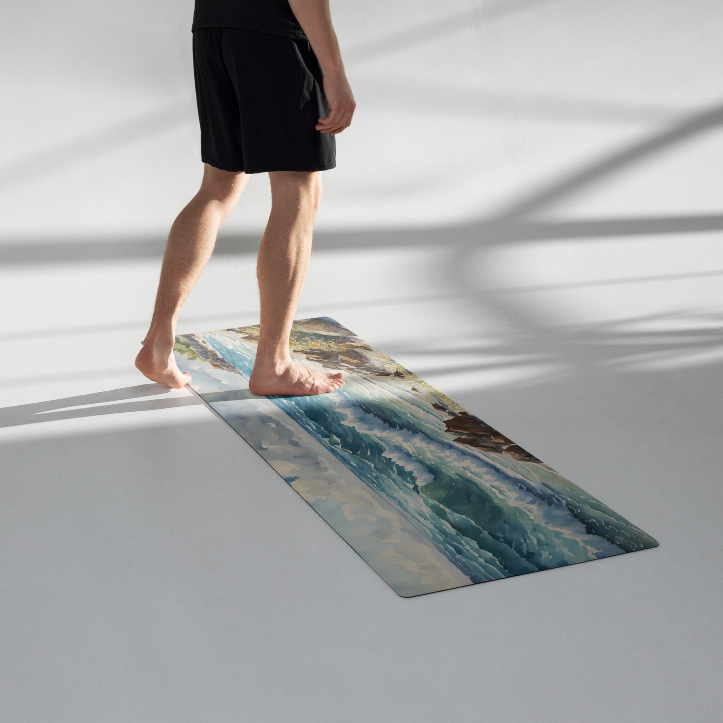 Seashore Watercolor Yoga Mat - Yoga Mat - Discovery Co.