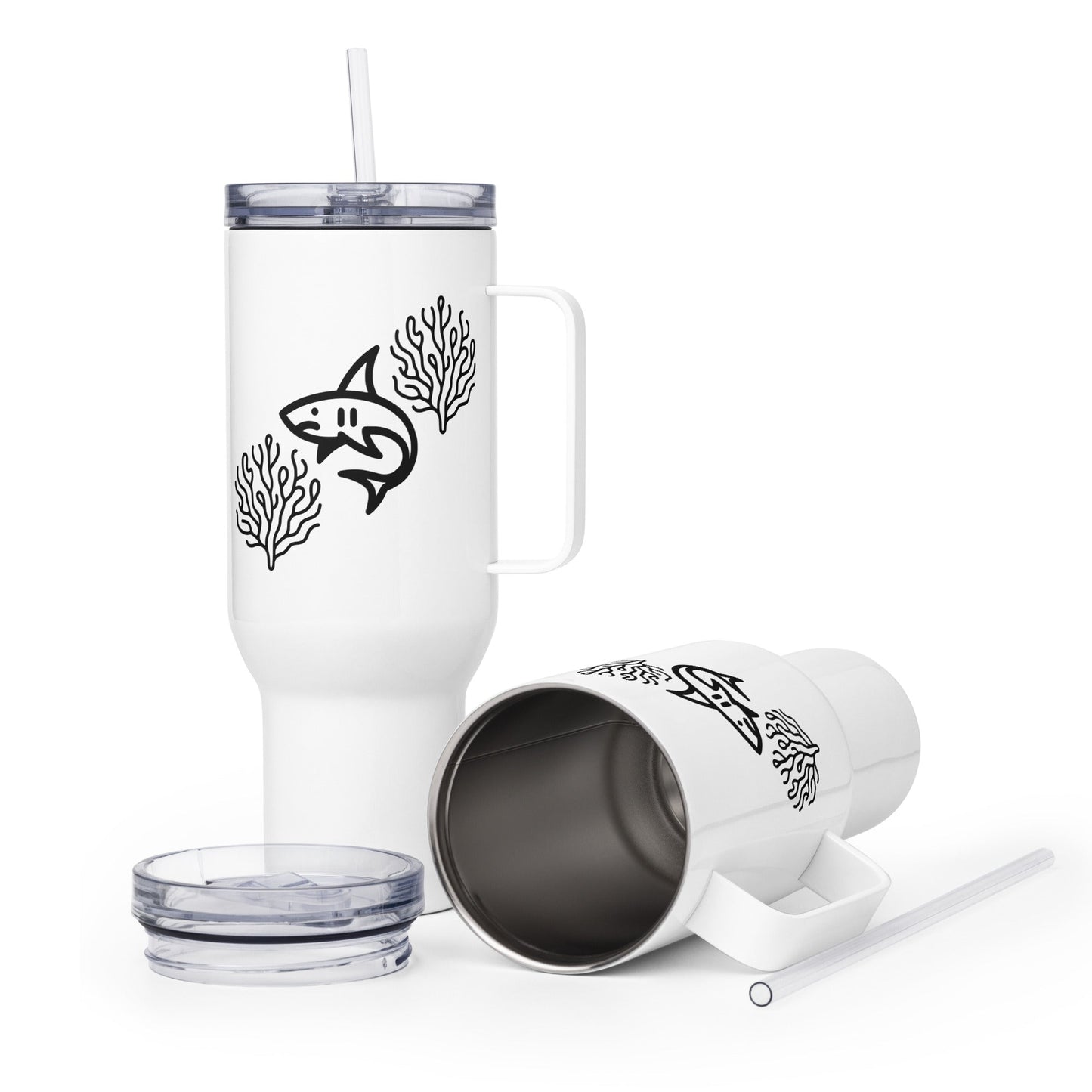 Shark II Travel Mug With Handle (25 oz and 40 oz) - Travel Mug - Discovery Co.