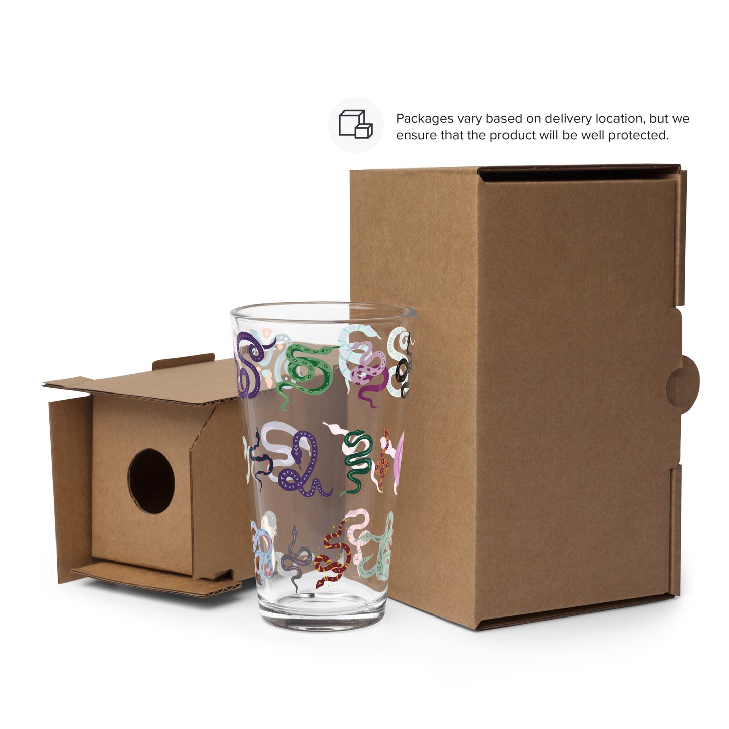 Snakes Pint Glass - Beer Glass - Discovery Co.