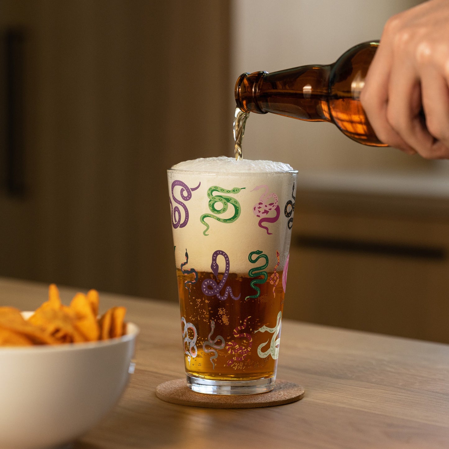 Snakes Pint Glass - Beer Glass - Discovery Co.