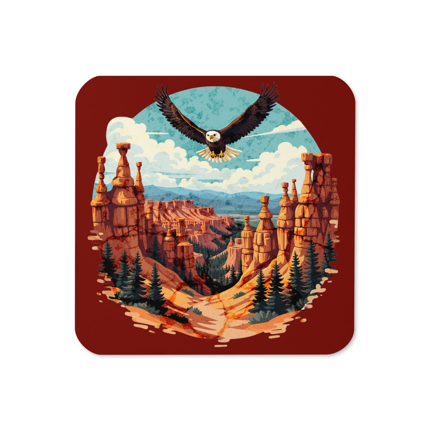 Soaring Eagle Cork - Back Coaster - Coasters - Discovery Co.