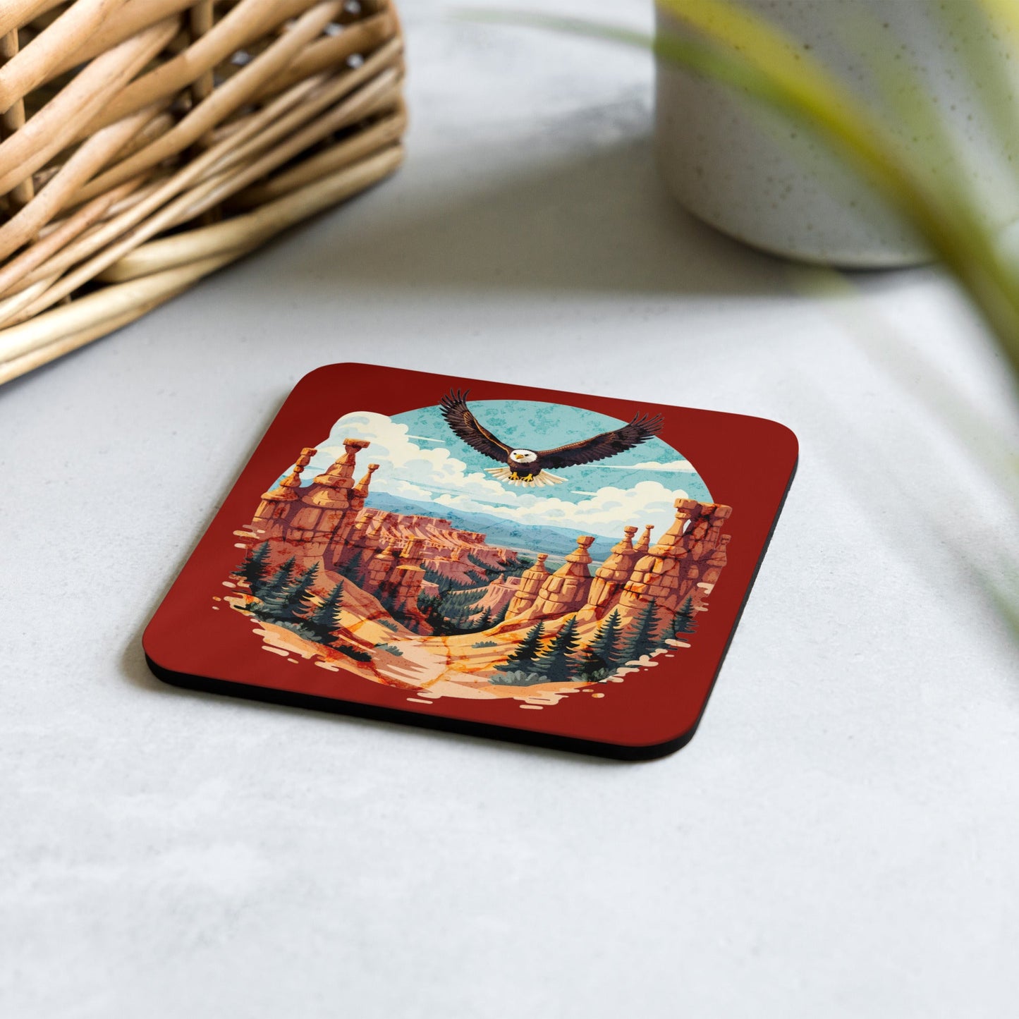 Soaring Eagle Cork - Back Coaster - Coasters - Discovery Co.