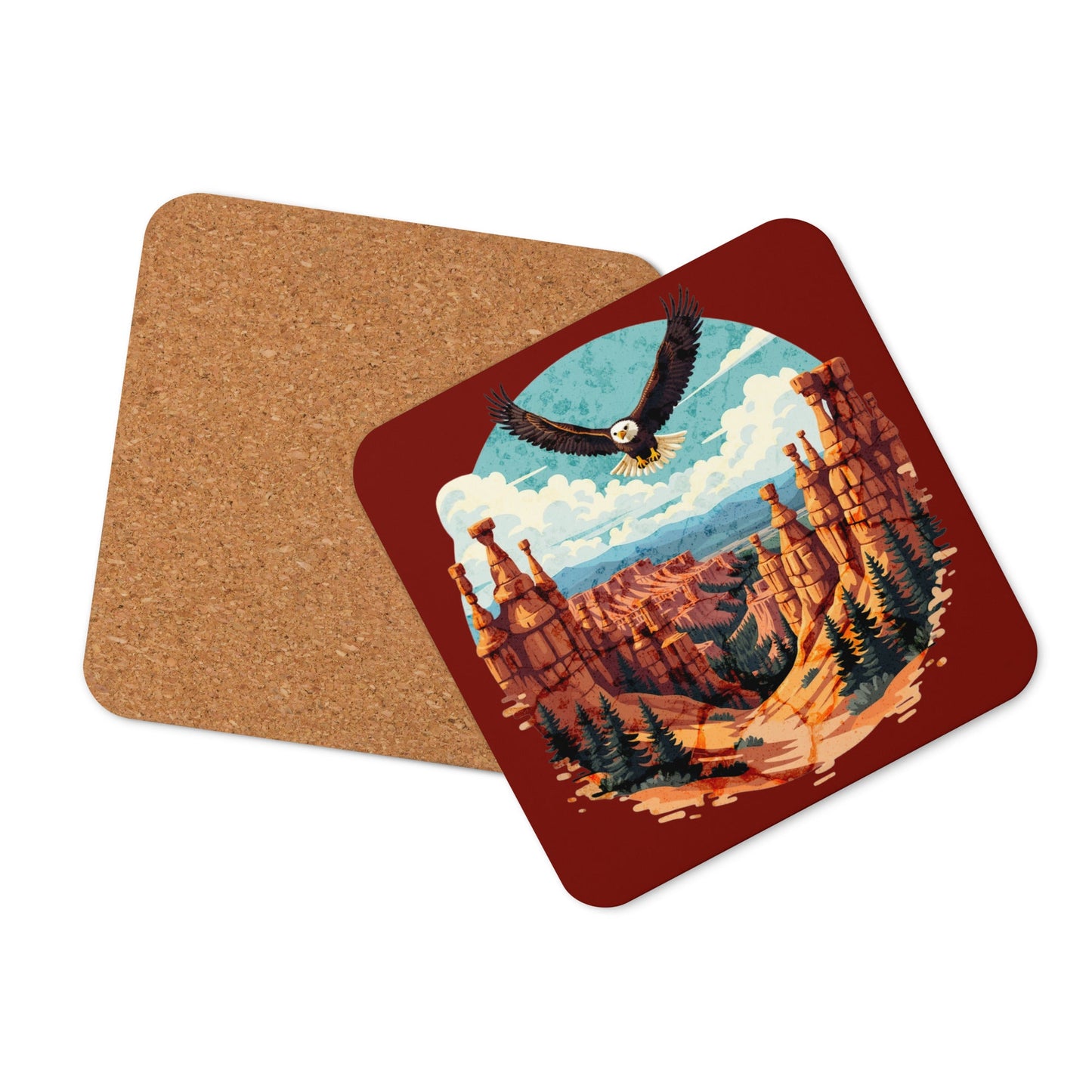 Soaring Eagle Cork - Back Coaster - Coasters - Discovery Co.