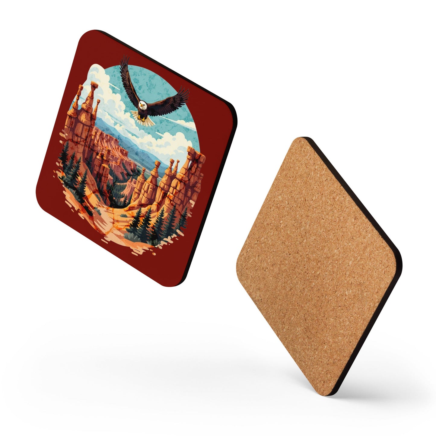 Soaring Eagle Cork - Back Coaster - Coasters - Discovery Co.