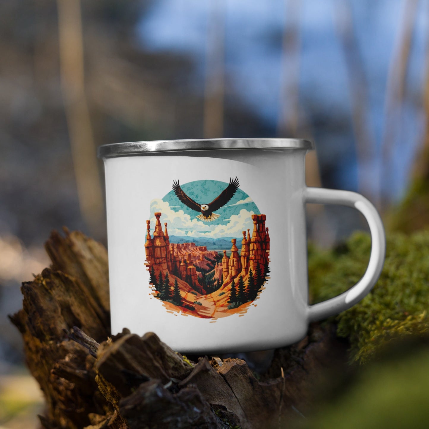 Soaring Eagle Enamel Mug - Mugs - Discovery Co.