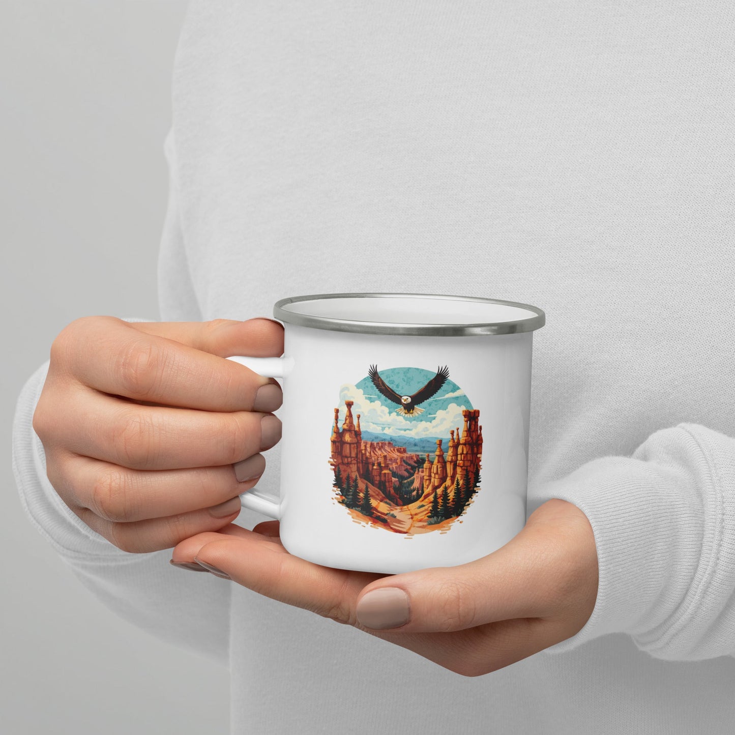 Soaring Eagle Enamel Mug - Mugs - Discovery Co.