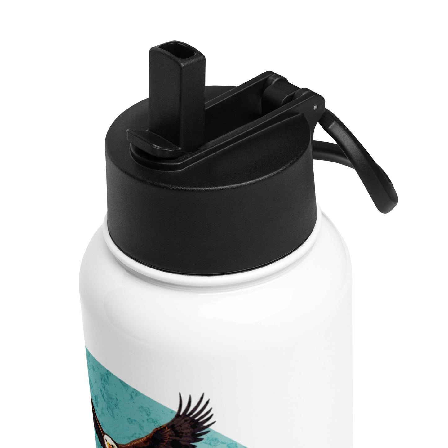Soaring Eagle Stainless Steel Water Bottle With Straw Lid - Stainless Steel Water Bottle With Straw Lid - Discovery Co.