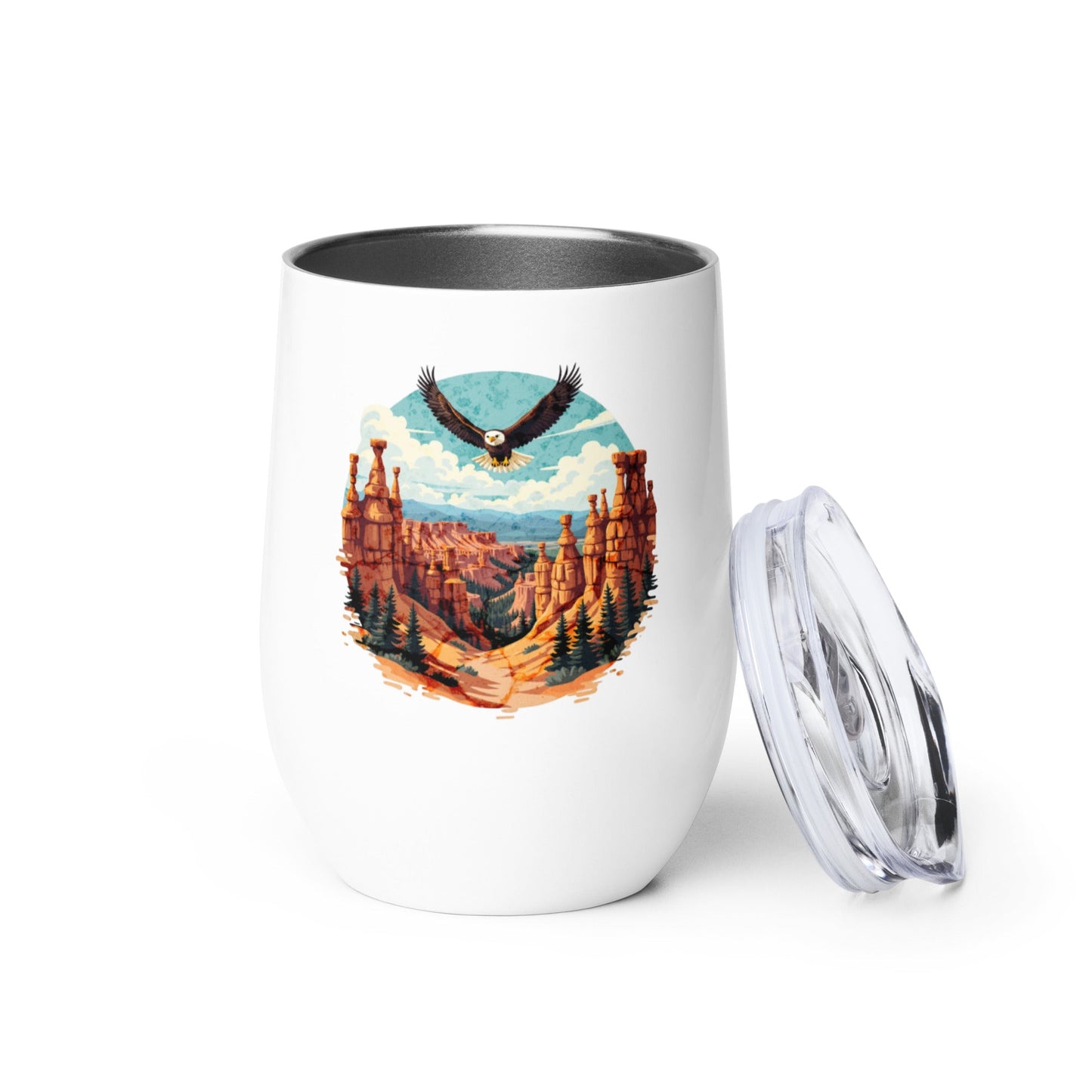Soaring Eagle Stainless Steel Wine Tumbler - Steel Tumbler - Discovery Co.