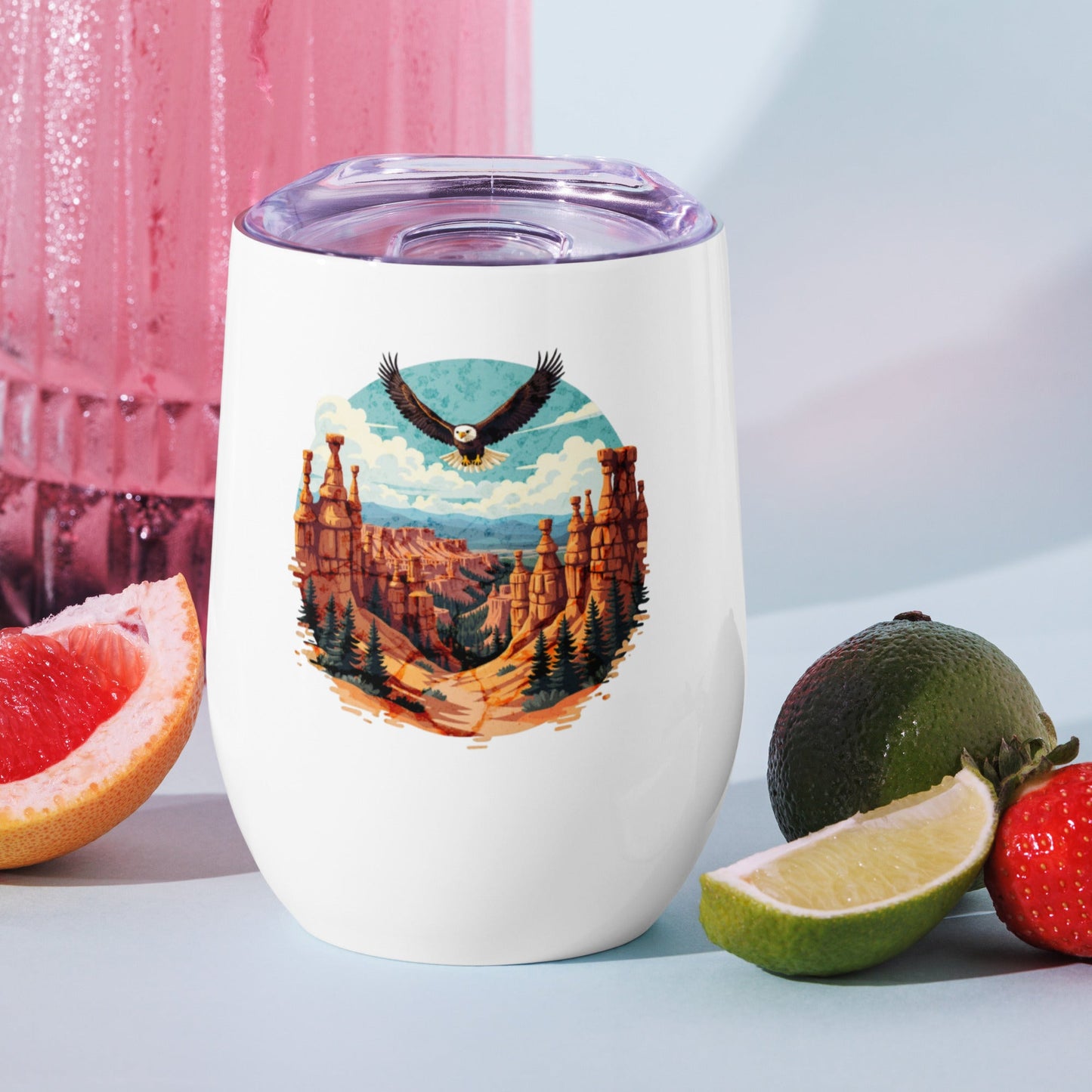 Soaring Eagle Stainless Steel Wine Tumbler - Steel Tumbler - Discovery Co.