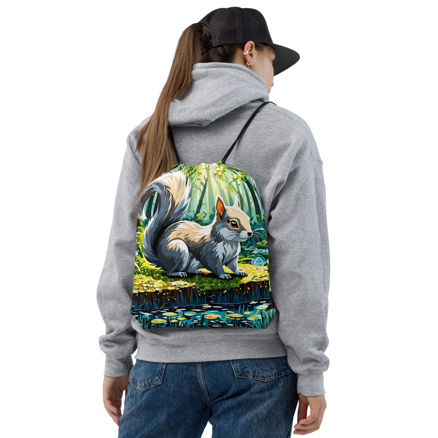 Squirrel II Drawstring Bag - Drawstring Bag - Discovery Co.