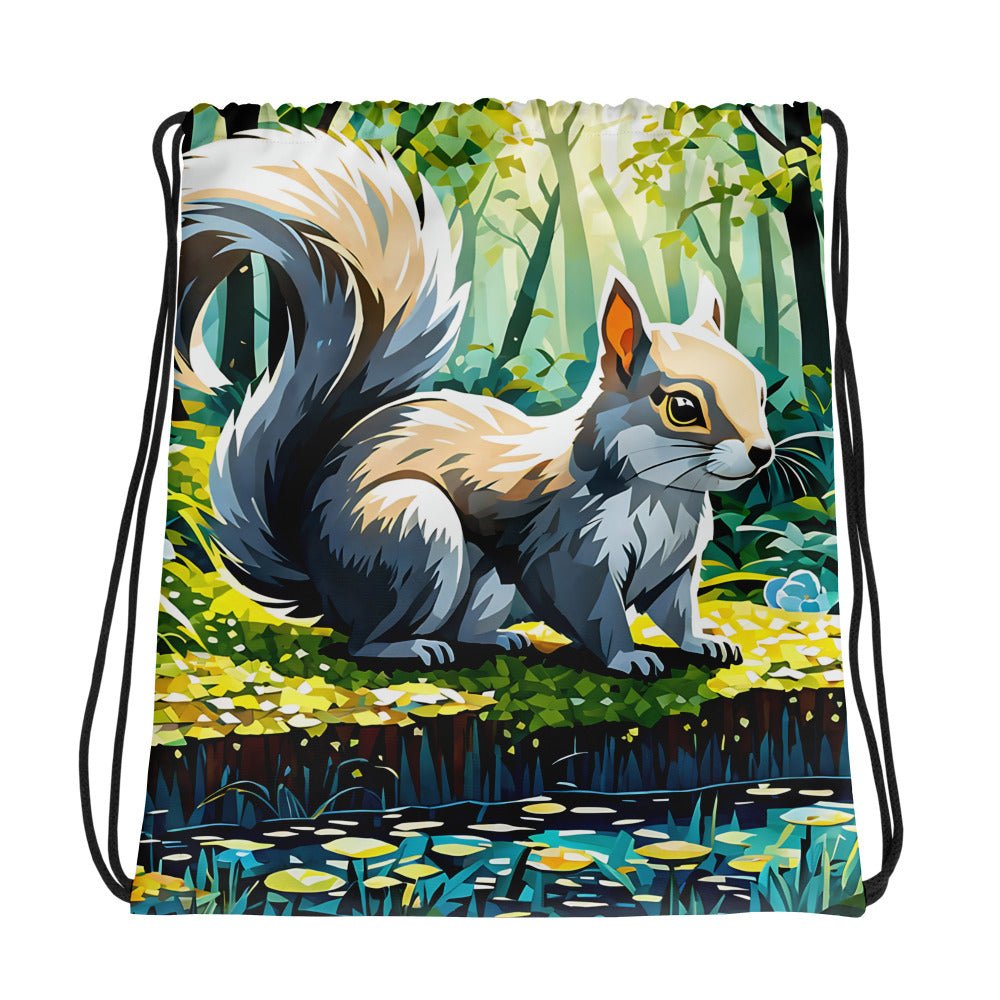 Squirrel II Drawstring Bag - Drawstring Bag - Discovery Co.
