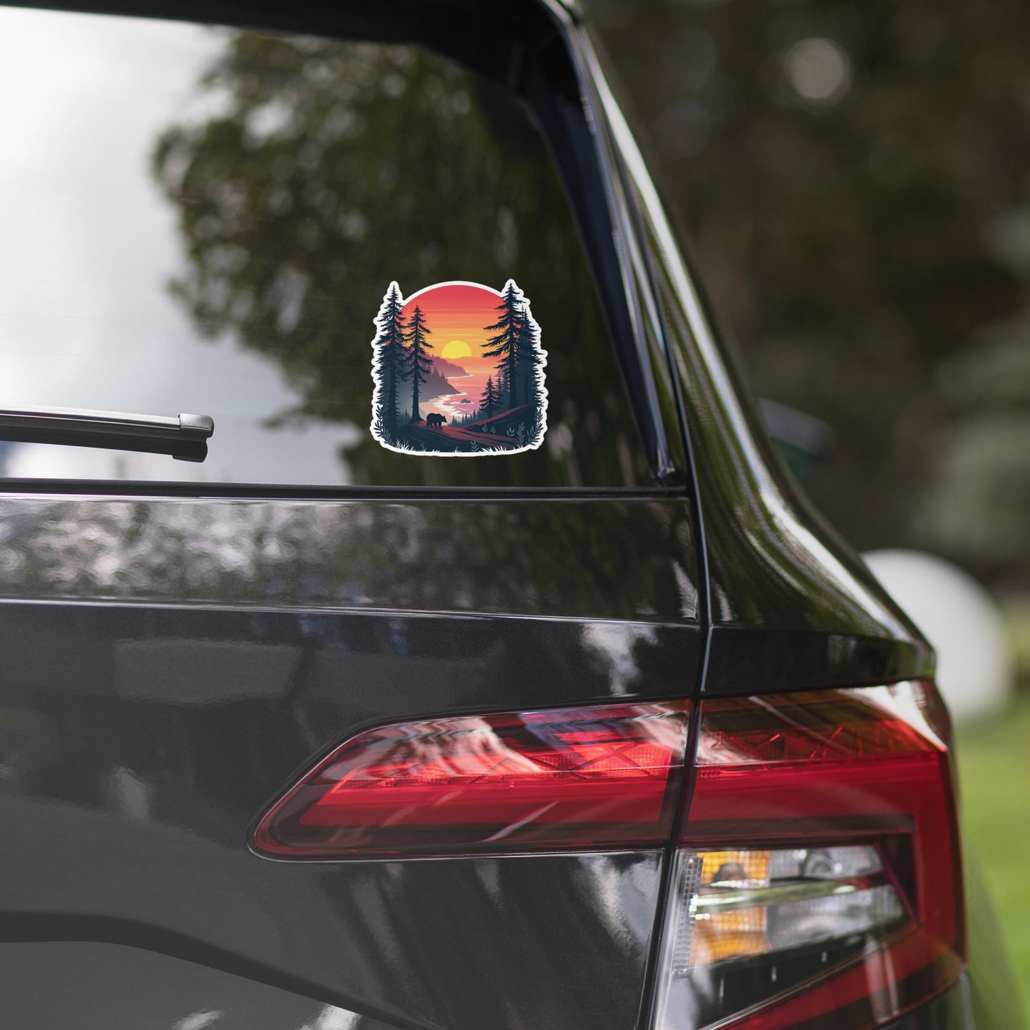 Sunset Bear Bubble - Free Stickers - Stickers - Discovery Co.