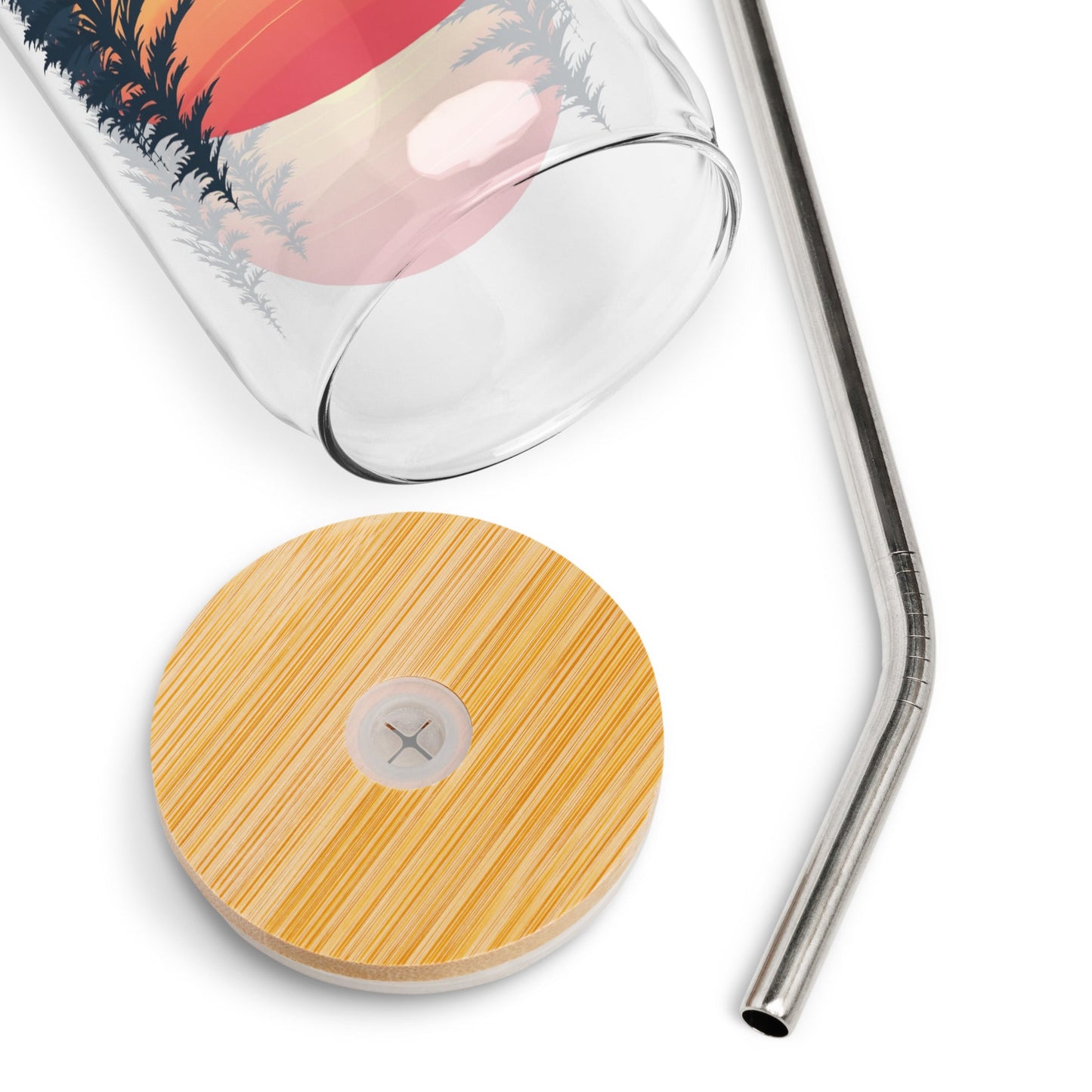 Sunset Bear Can - Shaped Glass - Can - Shaped Glass - Discovery Co.