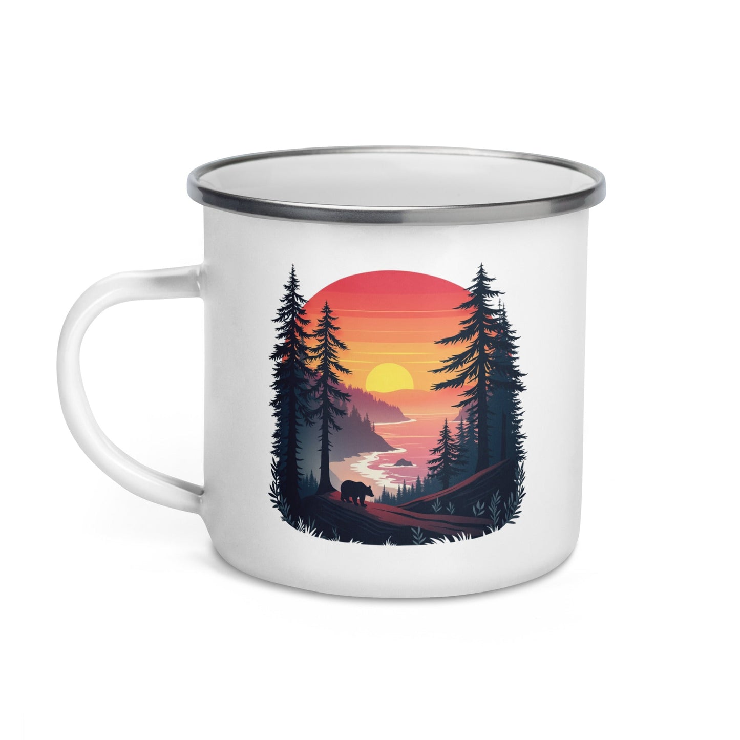 Sunset Bear Enamel Mug - Mugs - Discovery Co.