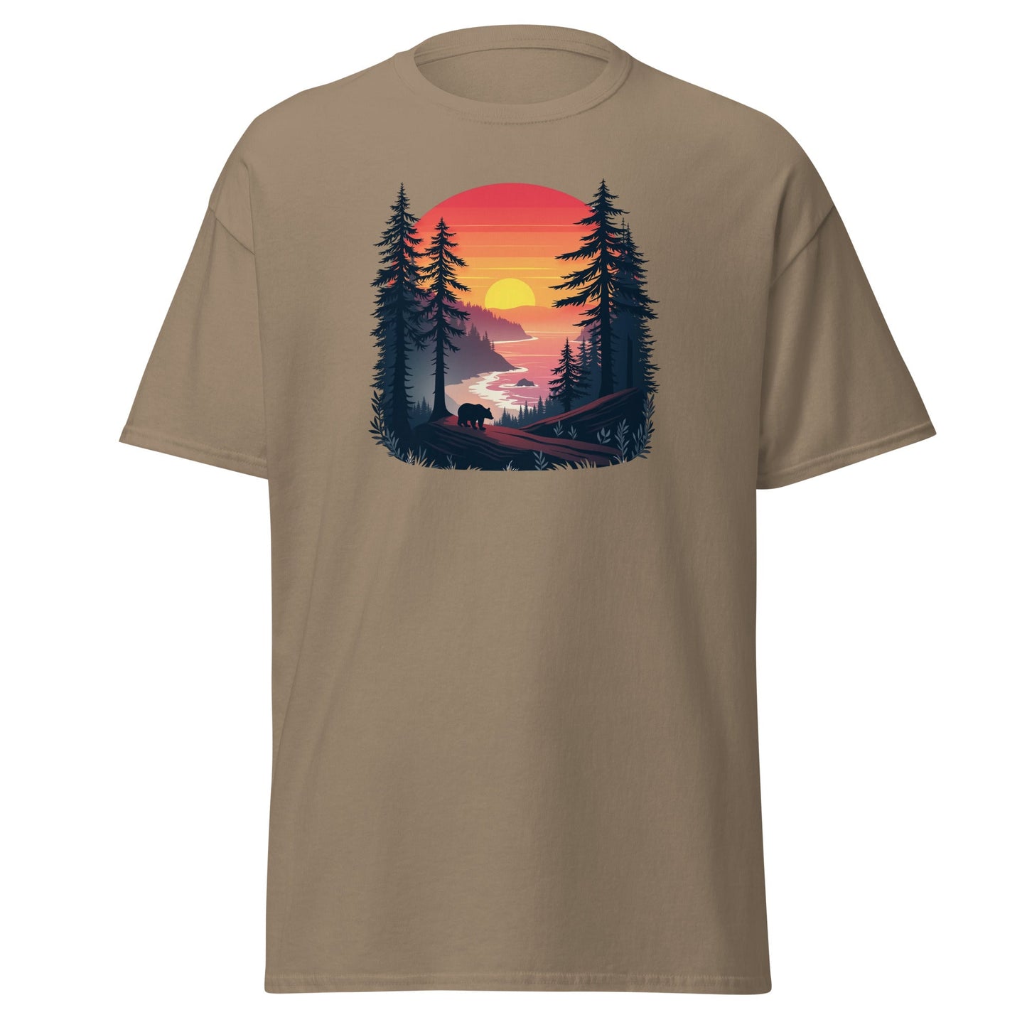 Sunset Bear Men's (Unisex) Classic Tee - Men's Shirts - Discovery Co.