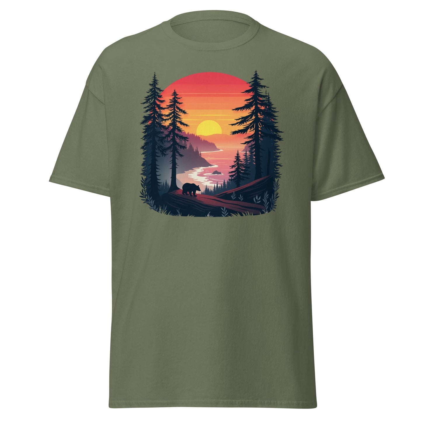 Sunset Bear Men's (Unisex) Classic Tee - Men's Shirts - Discovery Co.