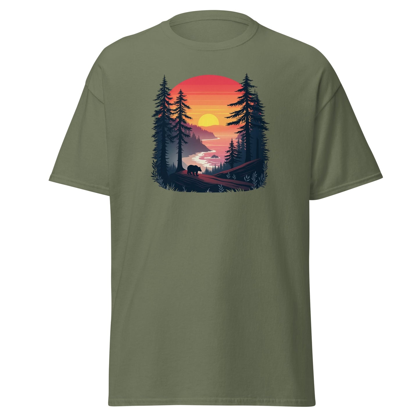 Sunset Bear Men's (Unisex) Classic Tee - Men's Shirts - Discovery Co.