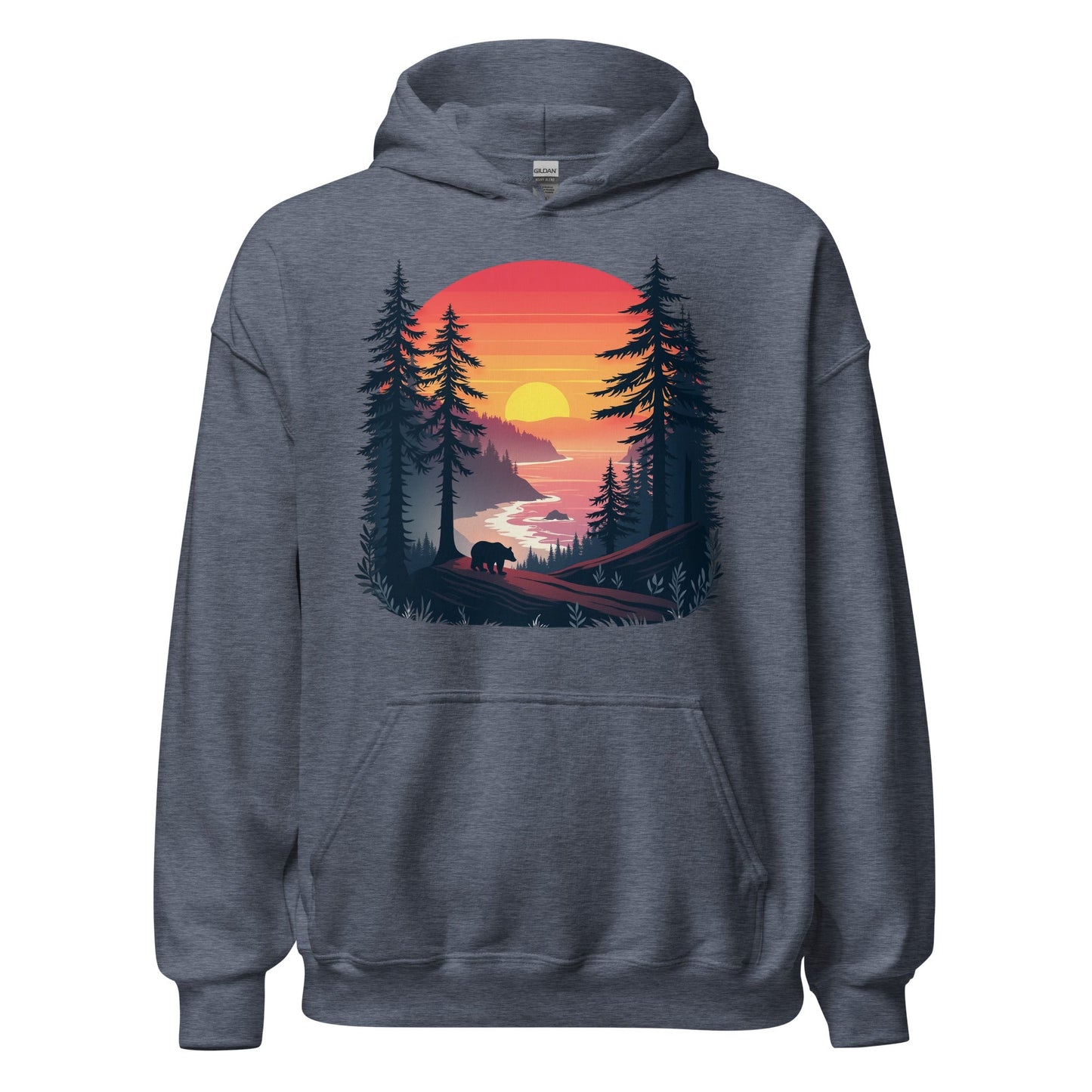 Sunset Bear Men's (Unisex) Hoodie - Hoodies - Discovery Co.