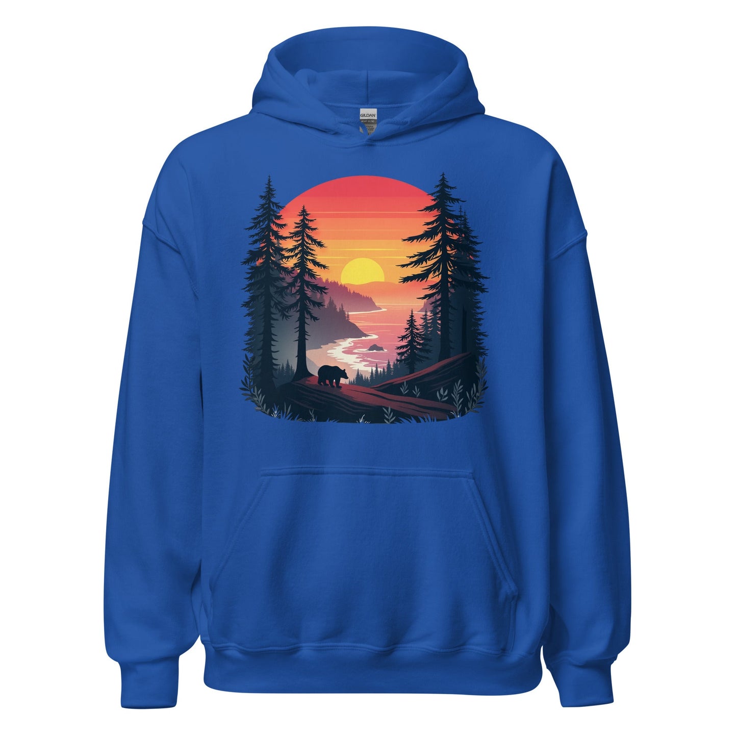 Sunset Bear Men's (Unisex) Hoodie - Hoodies - Discovery Co.