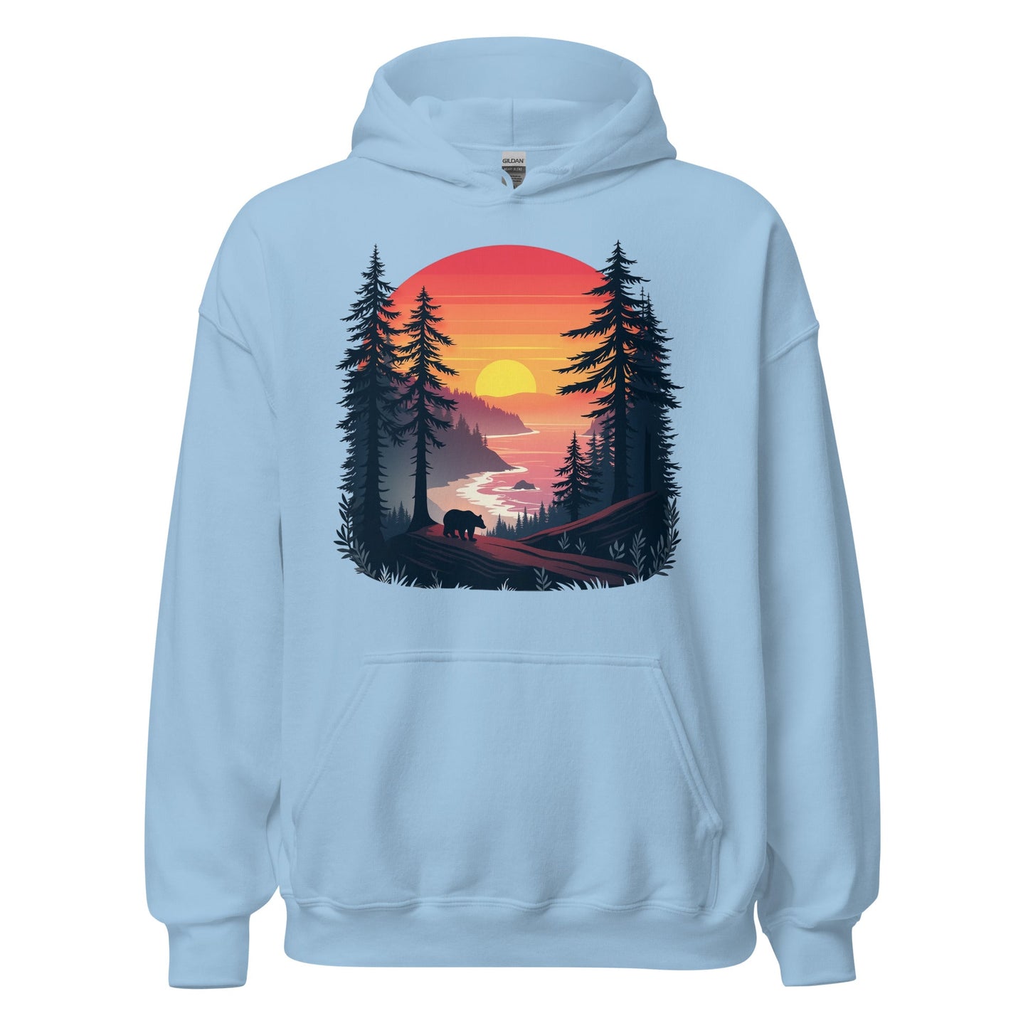 Sunset Bear Men's (Unisex) Hoodie - Hoodies - Discovery Co.