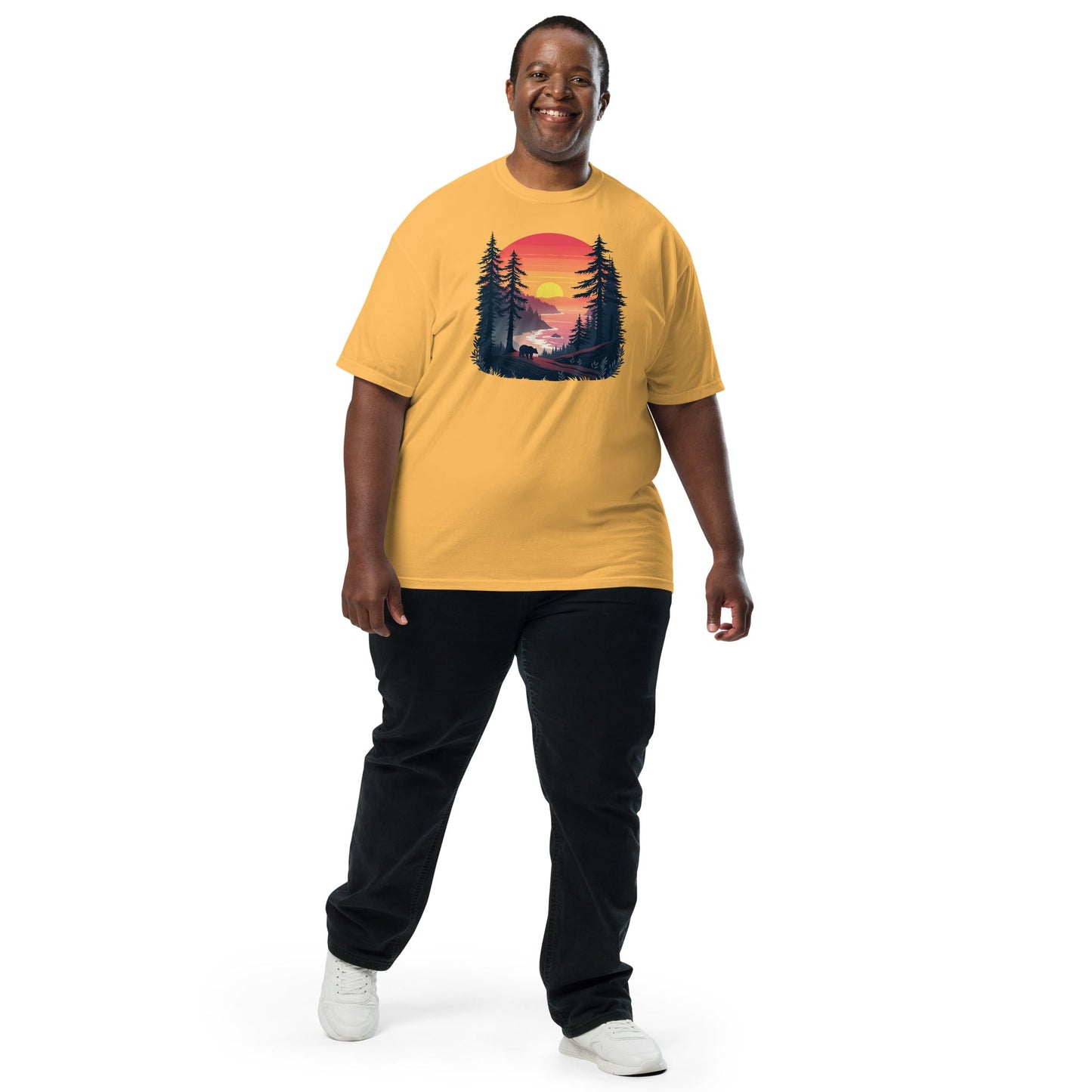 Sunset Bear Men's (Unisex) Premium Tee - Men's Shirts - Discovery Co.