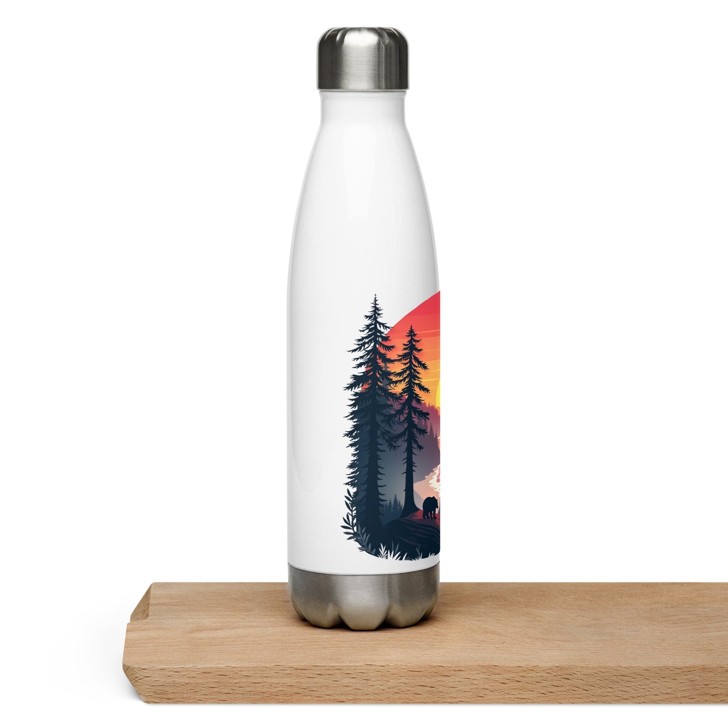 Sunset Bear Stainless Steel Water Bottle - Stainless Steel Water Bottle - Discovery Co.