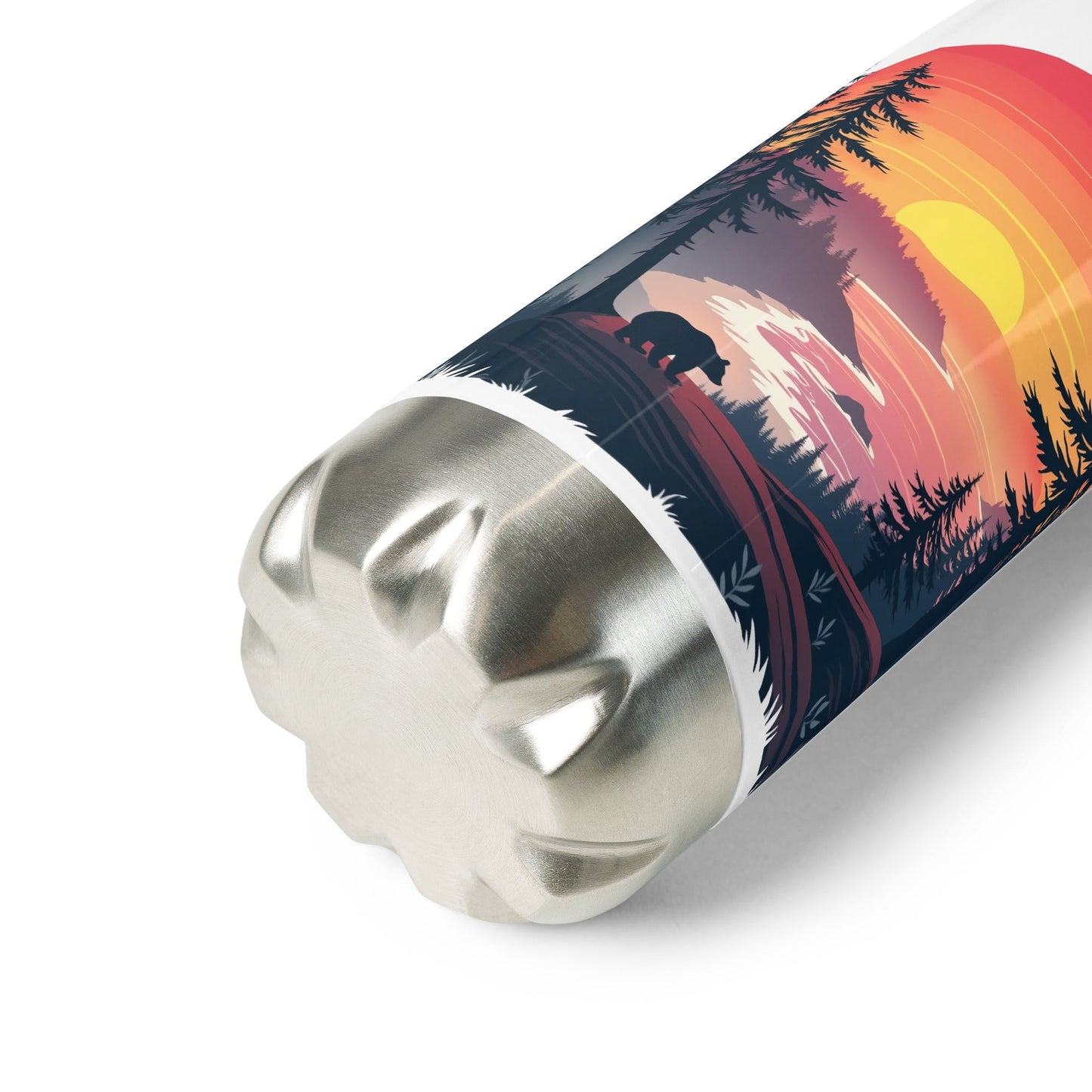 Sunset Bear Stainless Steel Water Bottle - Stainless Steel Water Bottle - Discovery Co.