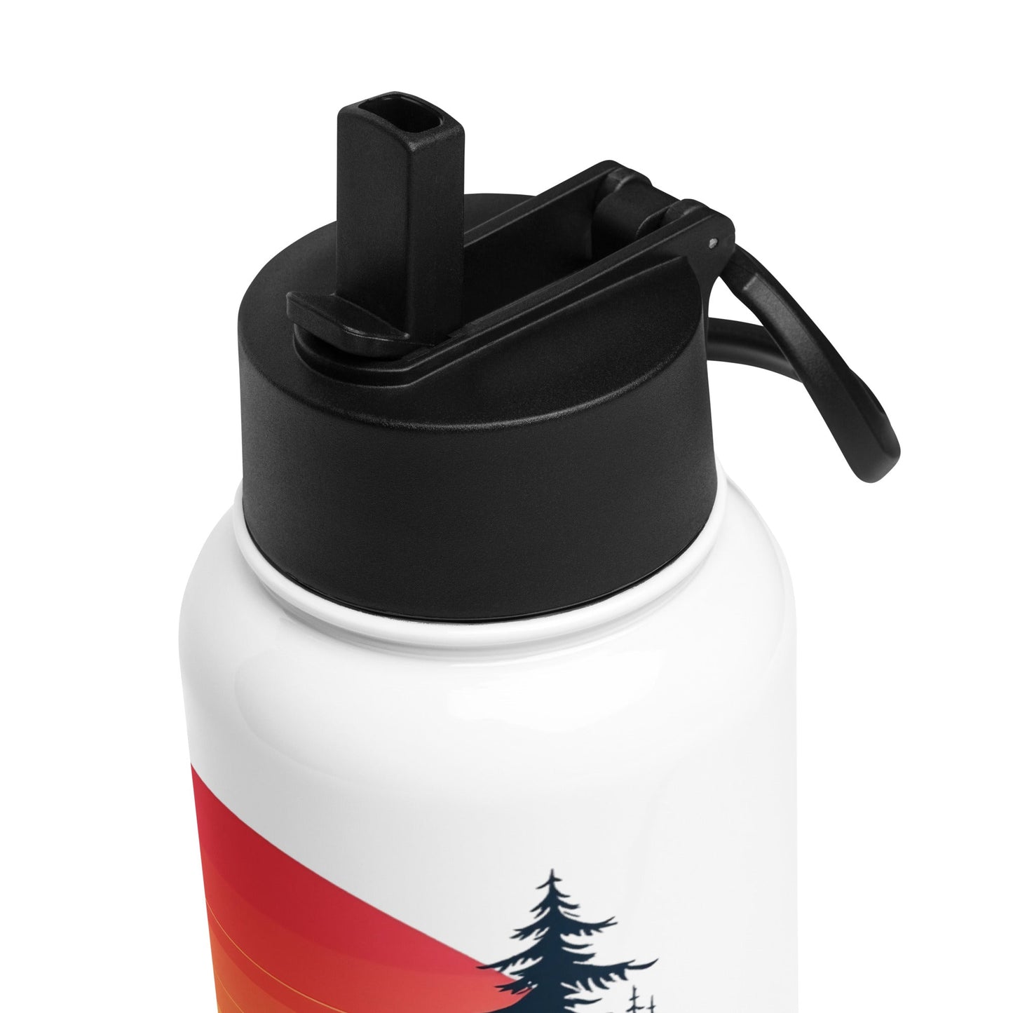 Sunset Bear Stainless Steel Water Bottle With Straw Lid - Stainless Steel Water Bottle With Straw Lid - Discovery Co.