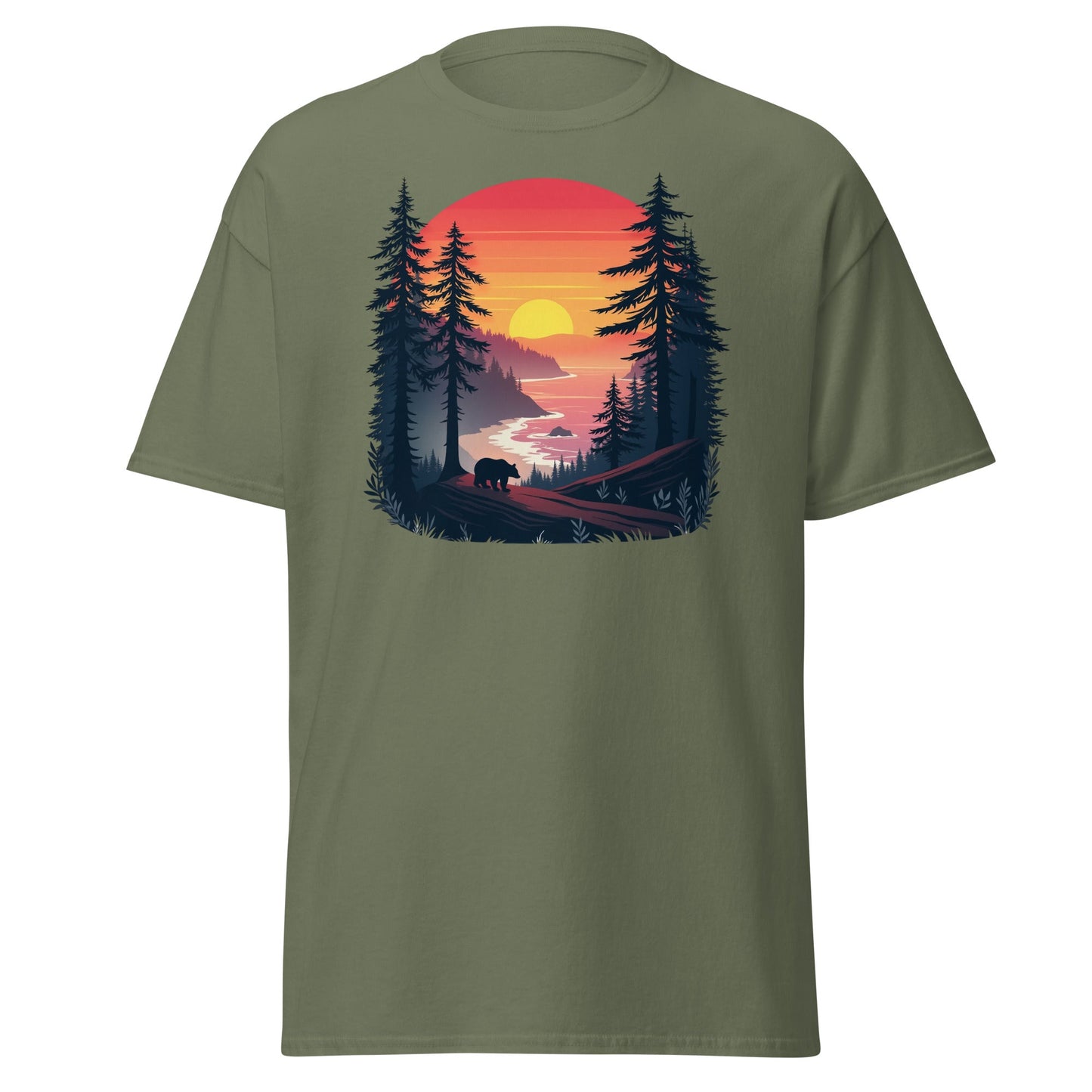 Sunset Bear Women's (Unisex) Classic Tee - Women's Shirts - Discovery Co.