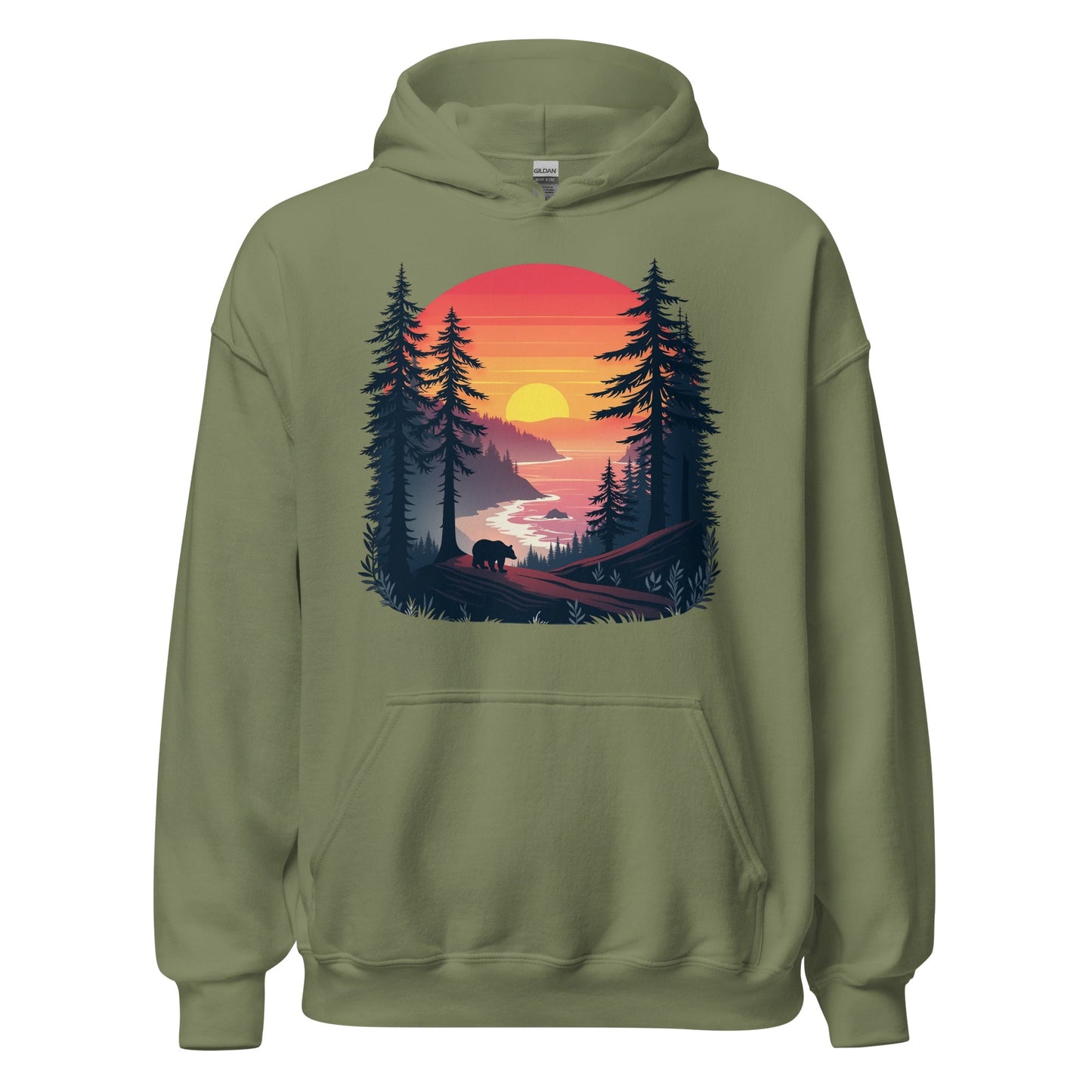 Sunset Bear Women's (Unisex) Hoodie - Hoodies - Discovery Co.
