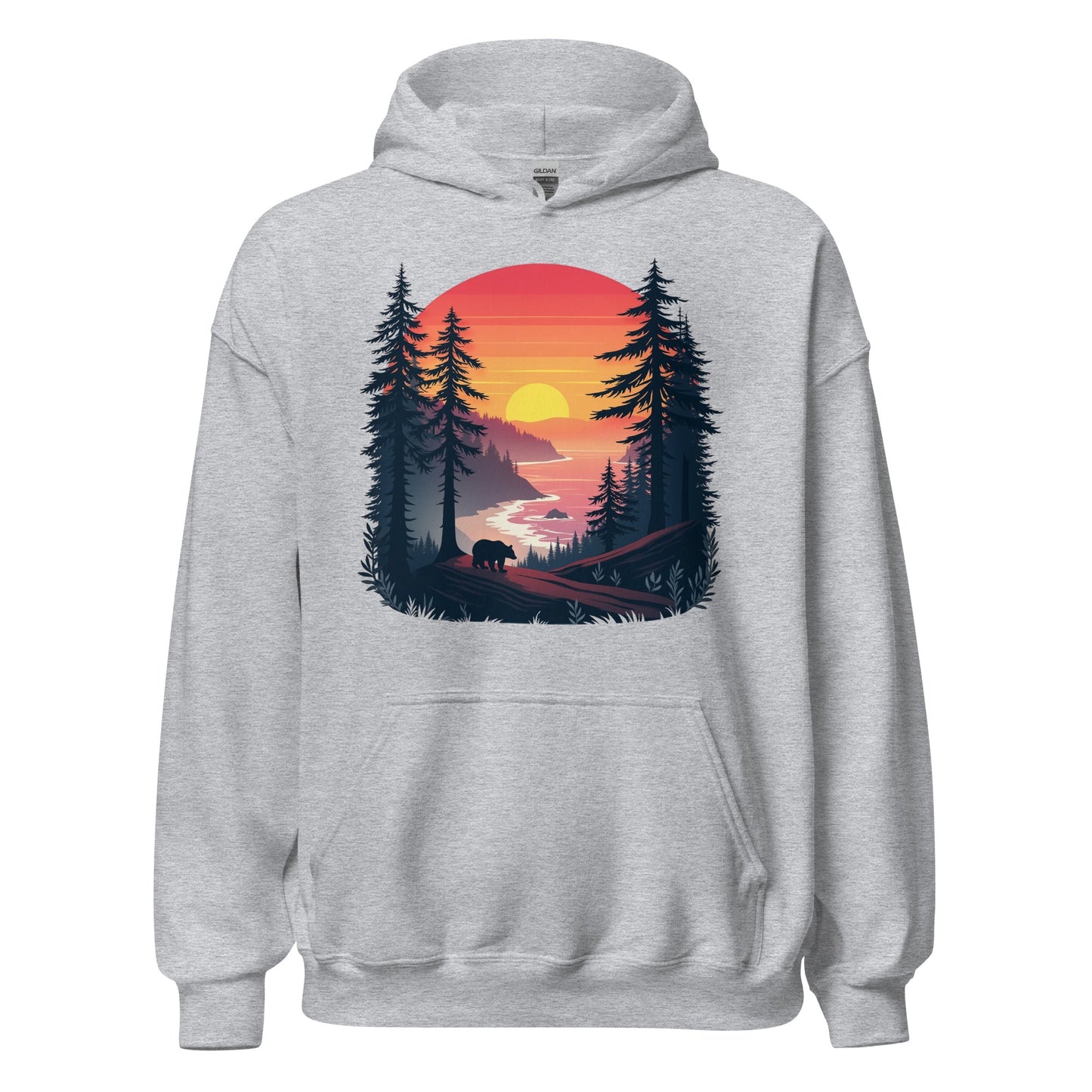 Sunset Bear Women's (Unisex) Hoodie - Hoodies - Discovery Co.