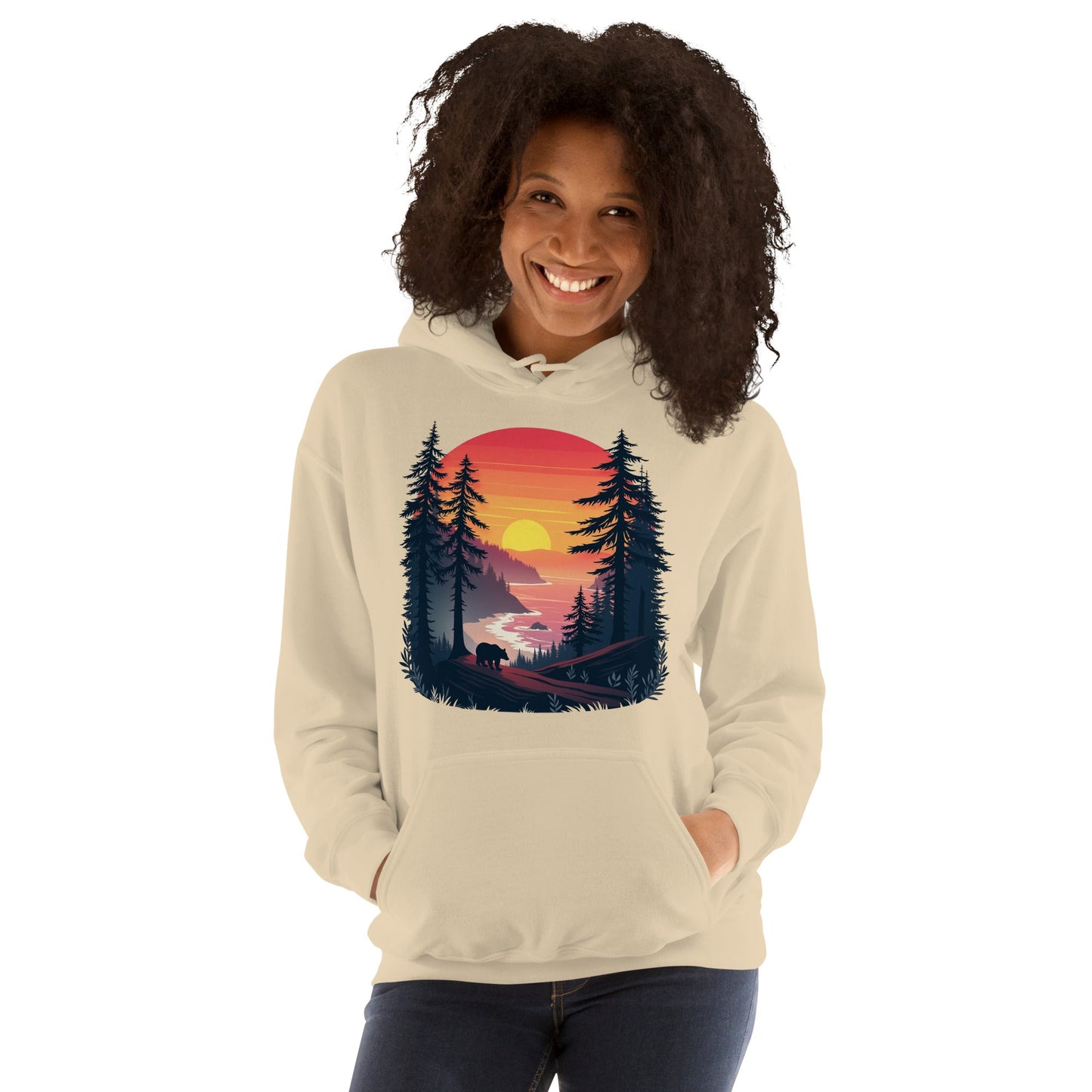 Sunset Bear Women's (Unisex) Hoodie - Hoodies - Discovery Co.