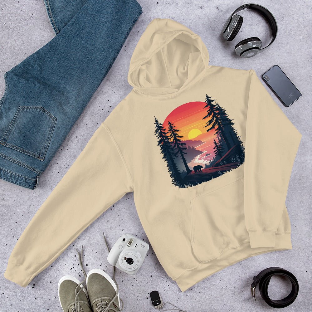 Sunset Bear Women's (Unisex) Hoodie - Hoodies - Discovery Co.